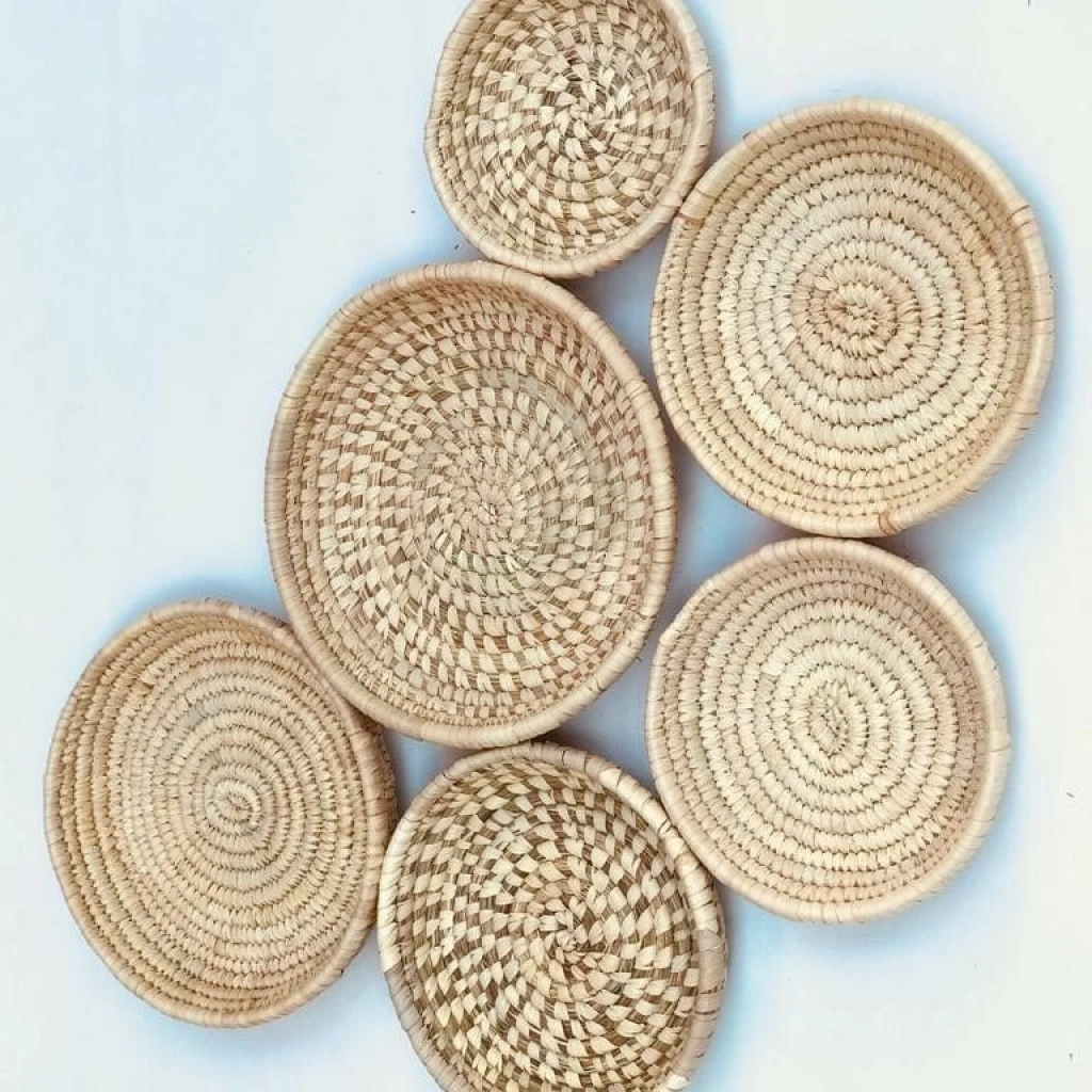 Hog Hasır Duvar Tabağı Seti_ 6lı Set