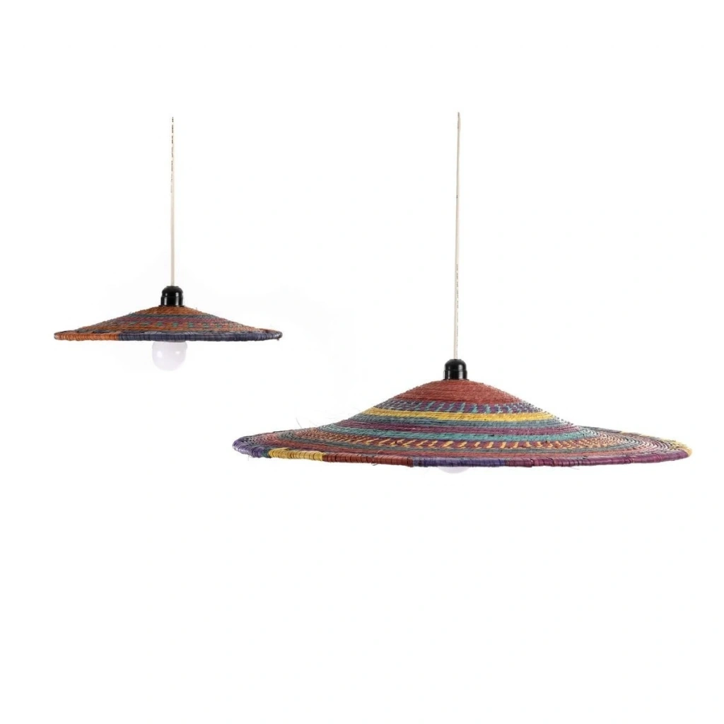 Malva- Violet Hasır Tavan Aydınlatma _ 2li Set