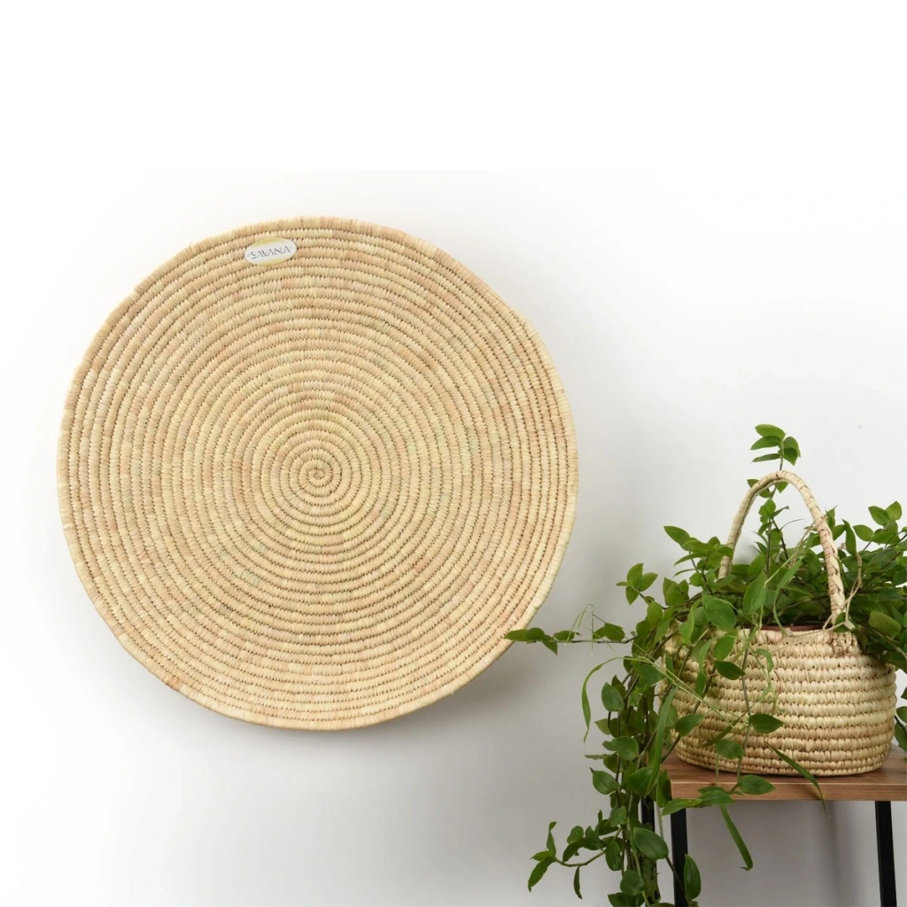 Natalia Hasır Duvar Tabağı_ 65 cm