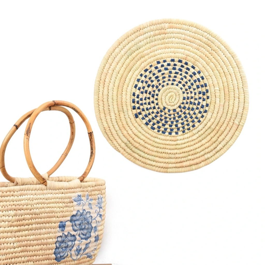 Phoenix Hasır Duvar Süsü_ 40 Cm _ Mavi