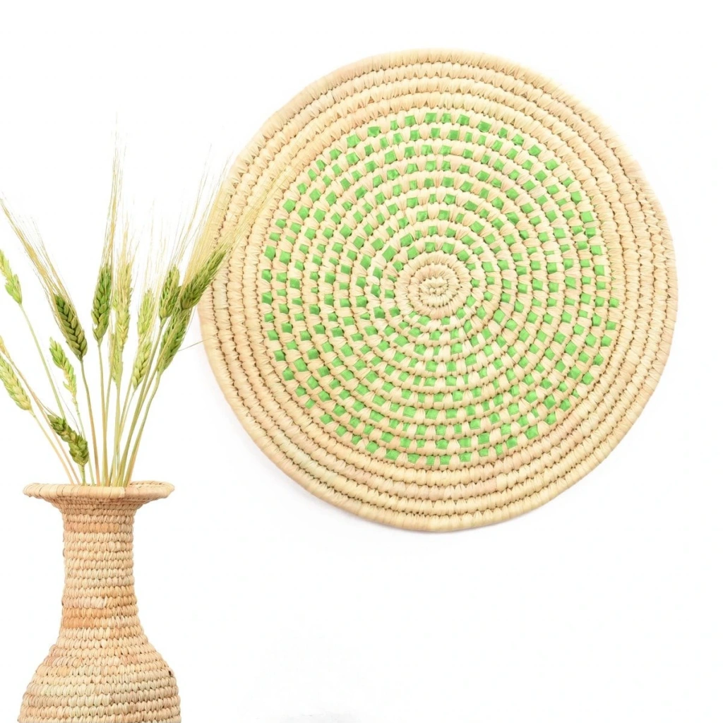 Phoenix Hasır Duvar Süsü_ 40 Cm _ Yeşil