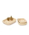 Deodora Hasır Dekoratif Tepsi Seti