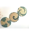 Phoenix Hasır Duvar Süsü_ 3lü set_ 30 cm _turkuaz