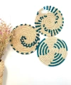 Phoenix Hasır Duvar Süsü_ 3lü set_ 30 cm _turkuaz