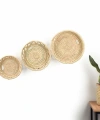 Salvia Hasır Duvar Tabağı Seti_ 3 lü Duvar set (20-25-30 cm)