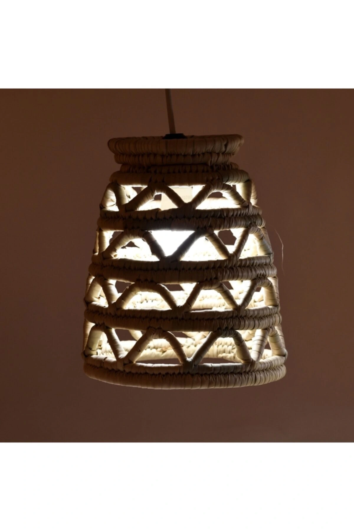 Reed Hasır El Yapımı Tavan Aydınlatma Seti