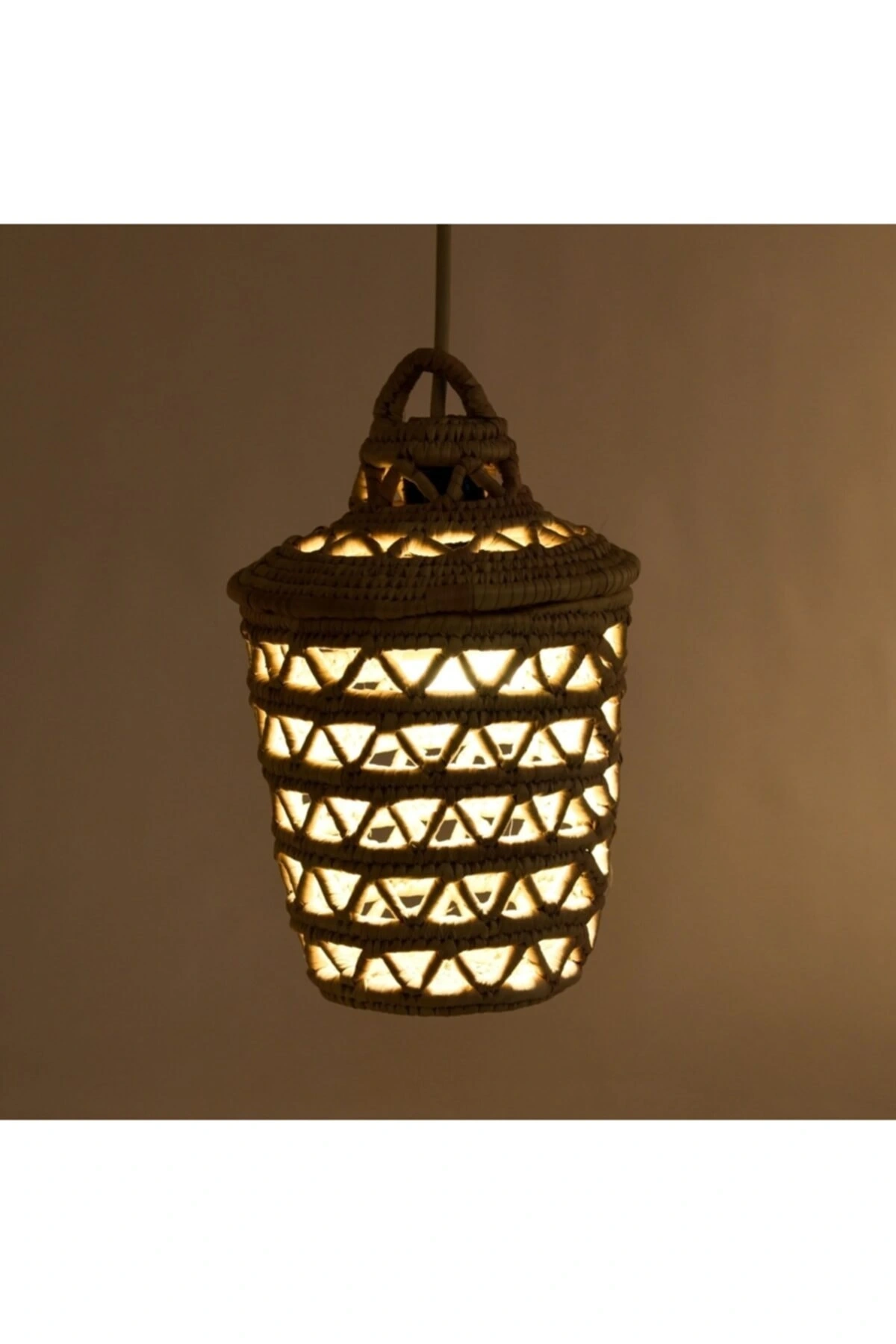 Hasır El Yapımı Aydınlatma Avize Küçük Boy