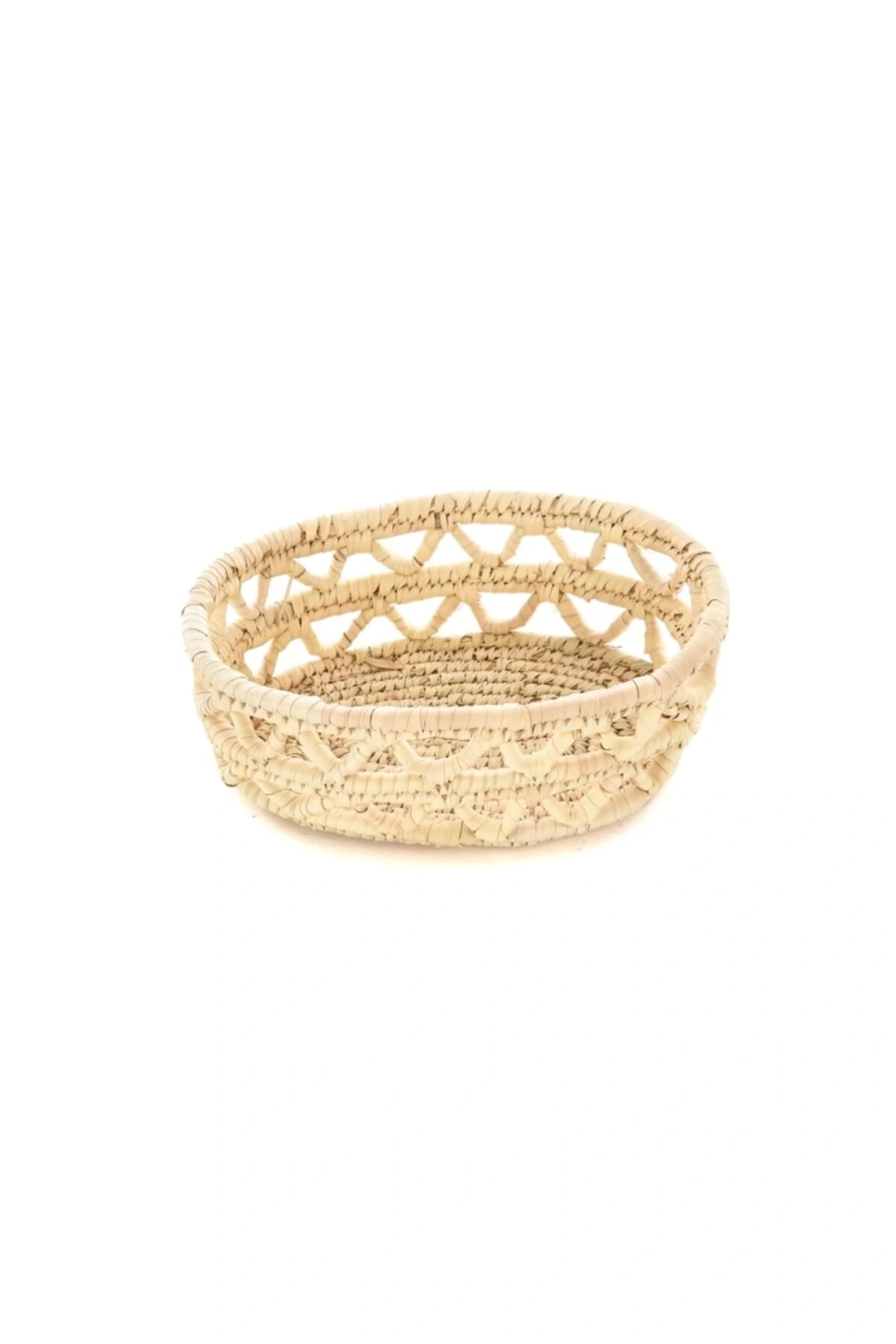 Açık Örgü Iki Sıralı Oval Tepsi Orta Boy