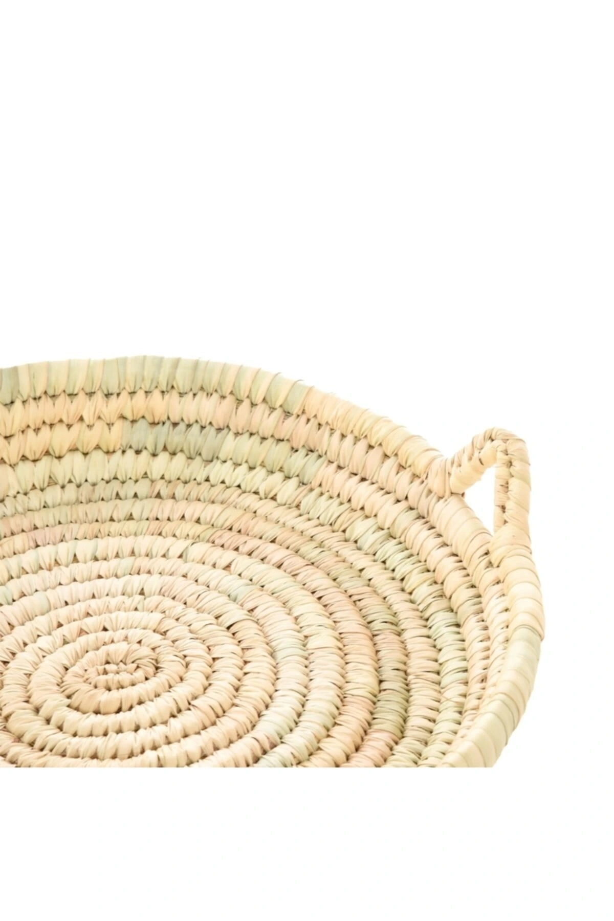 Üçgen Saplı Yuvarlak Hasır Tepsi