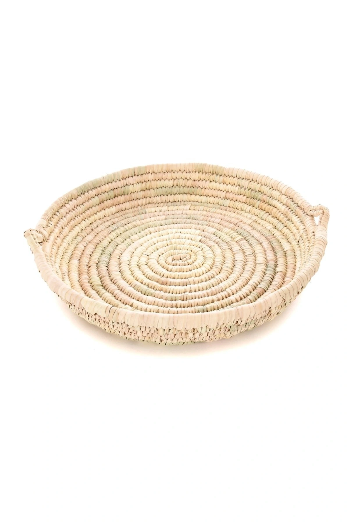 Üçgen Saplı Yuvarlak Hasır Tepsi_ 40 Cm