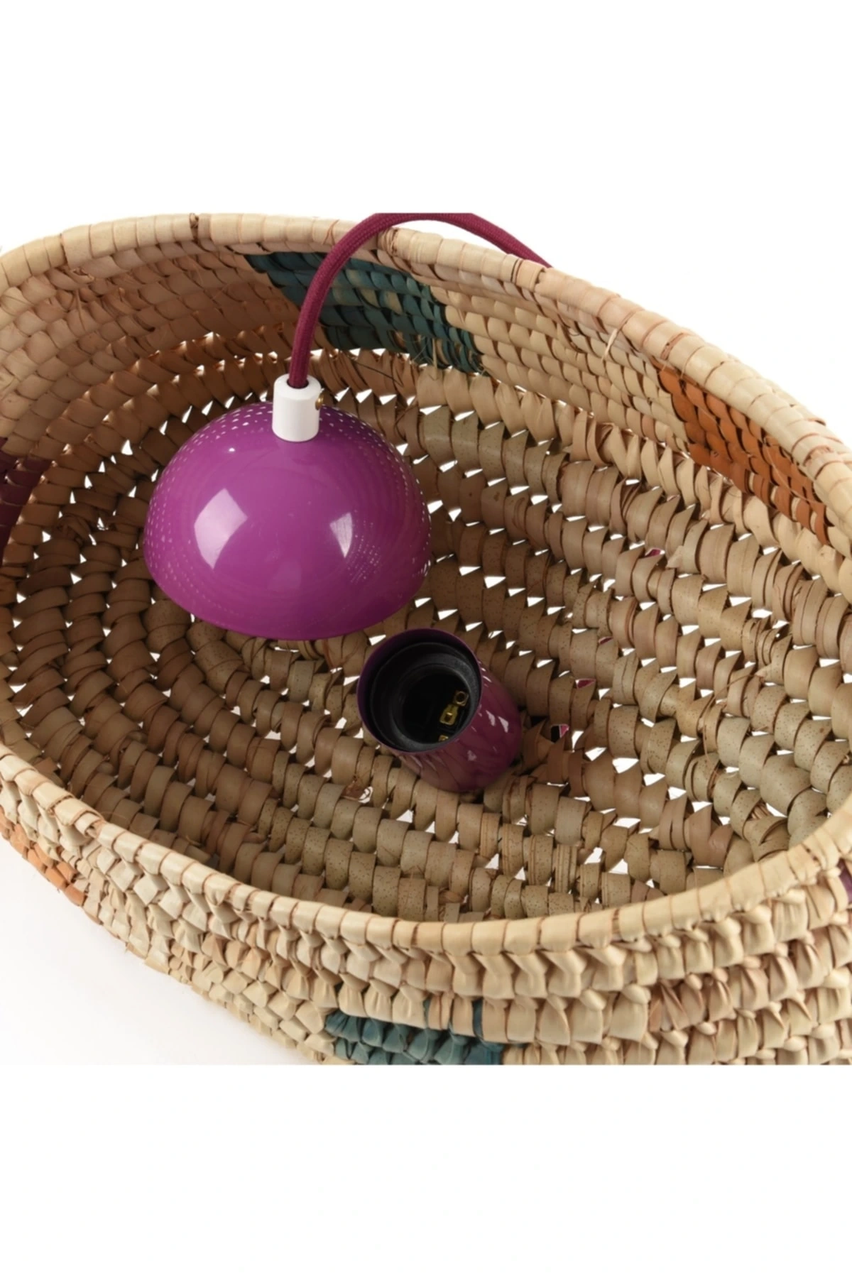 Renkli Detaylı Oval Tavan Aydınlatma