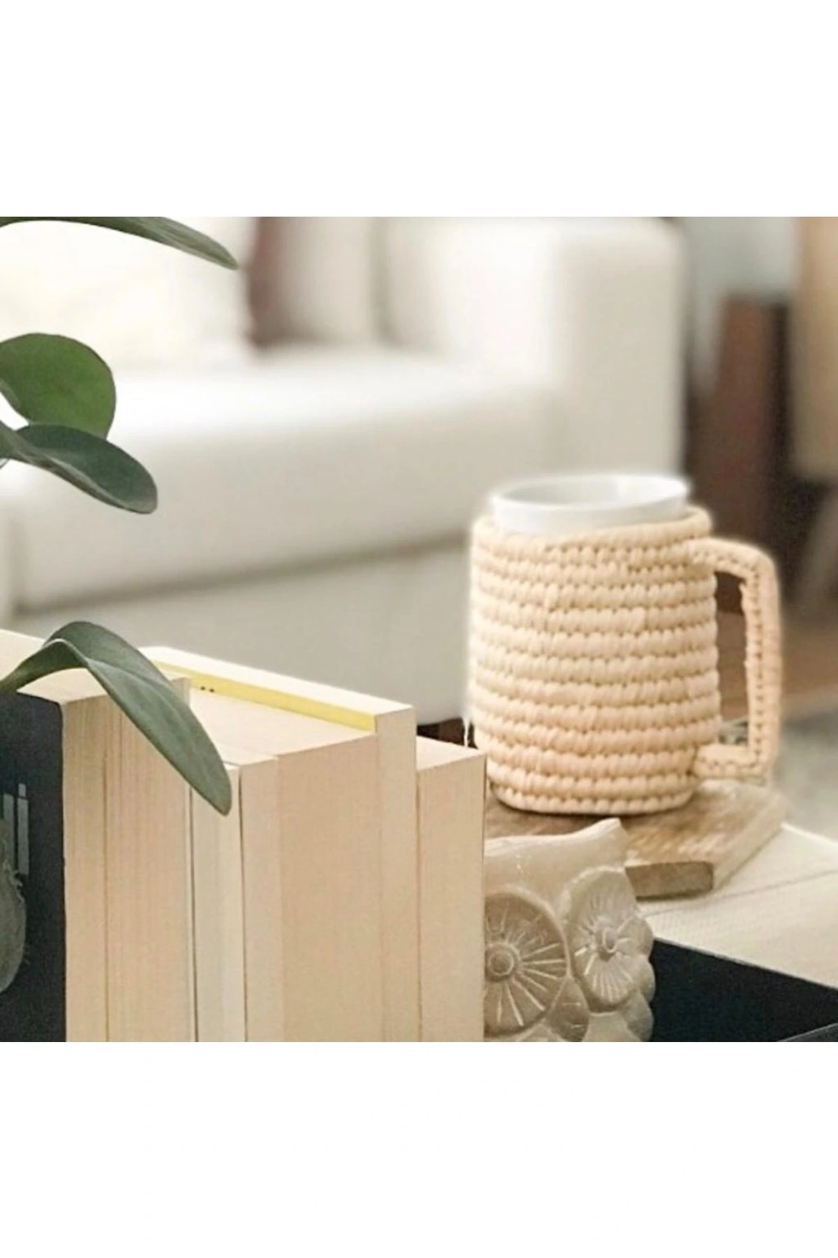 Avena Hasır Dekoratif Kupa Bardak Kılıfı