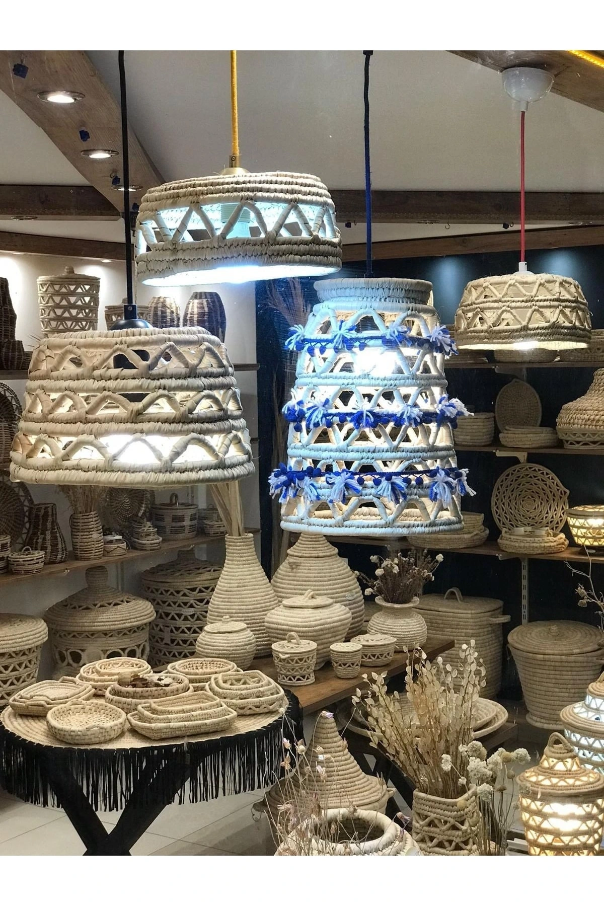 Bryony Doğal Hasır Tavan Aydınlatma