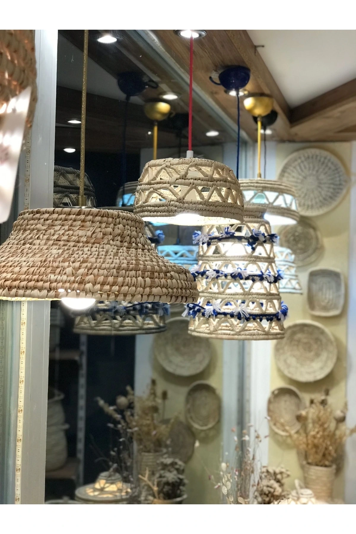 Bryony Doğal Hasır Tavan Aydınlatma