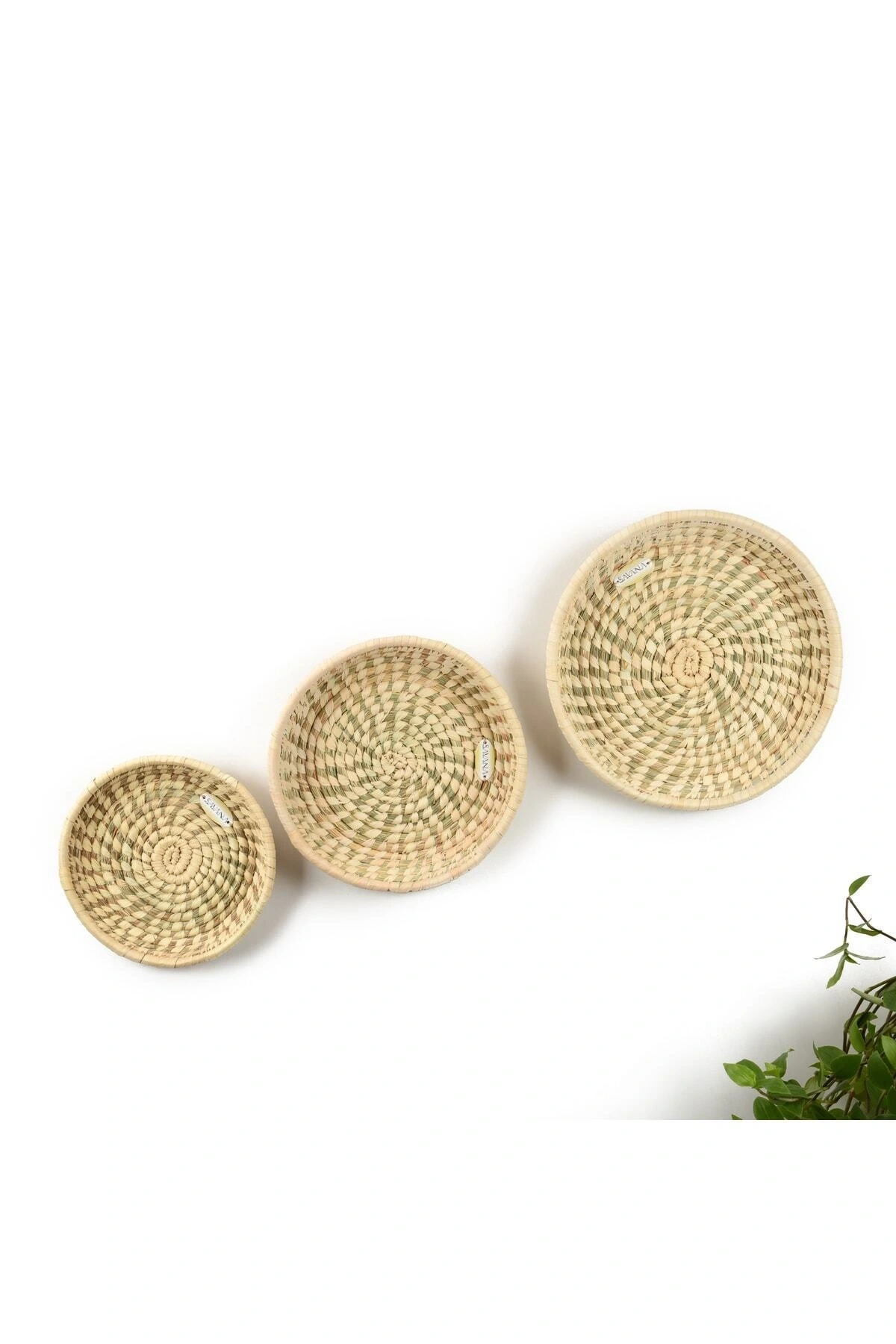 Larıx Hasır Duvar Tabağı Seti