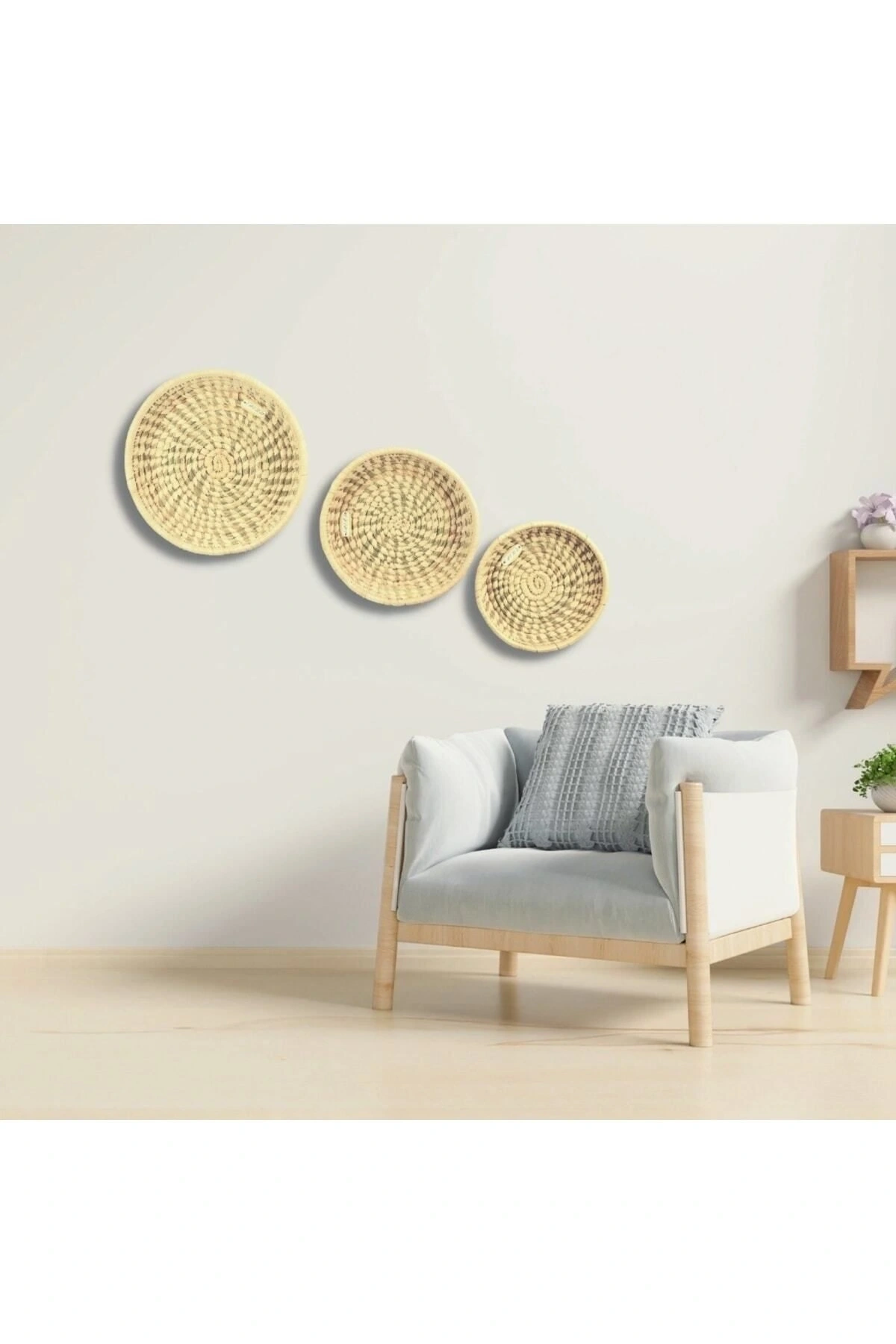 Larıx Hasır Duvar Tabağı Seti