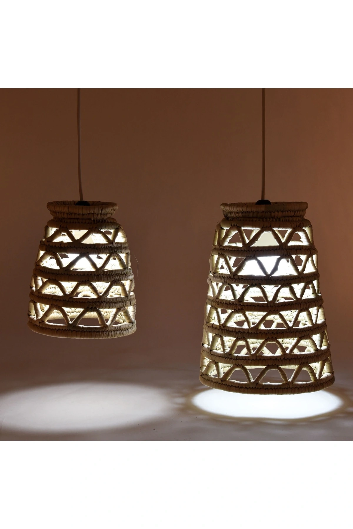 Reed Hasır Tavan Aydınlatma Büyük Boy