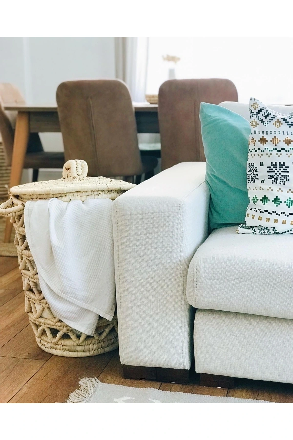 Camellia Hasır Sepet_ Çap 45cm X Yükseklik 50 Cm