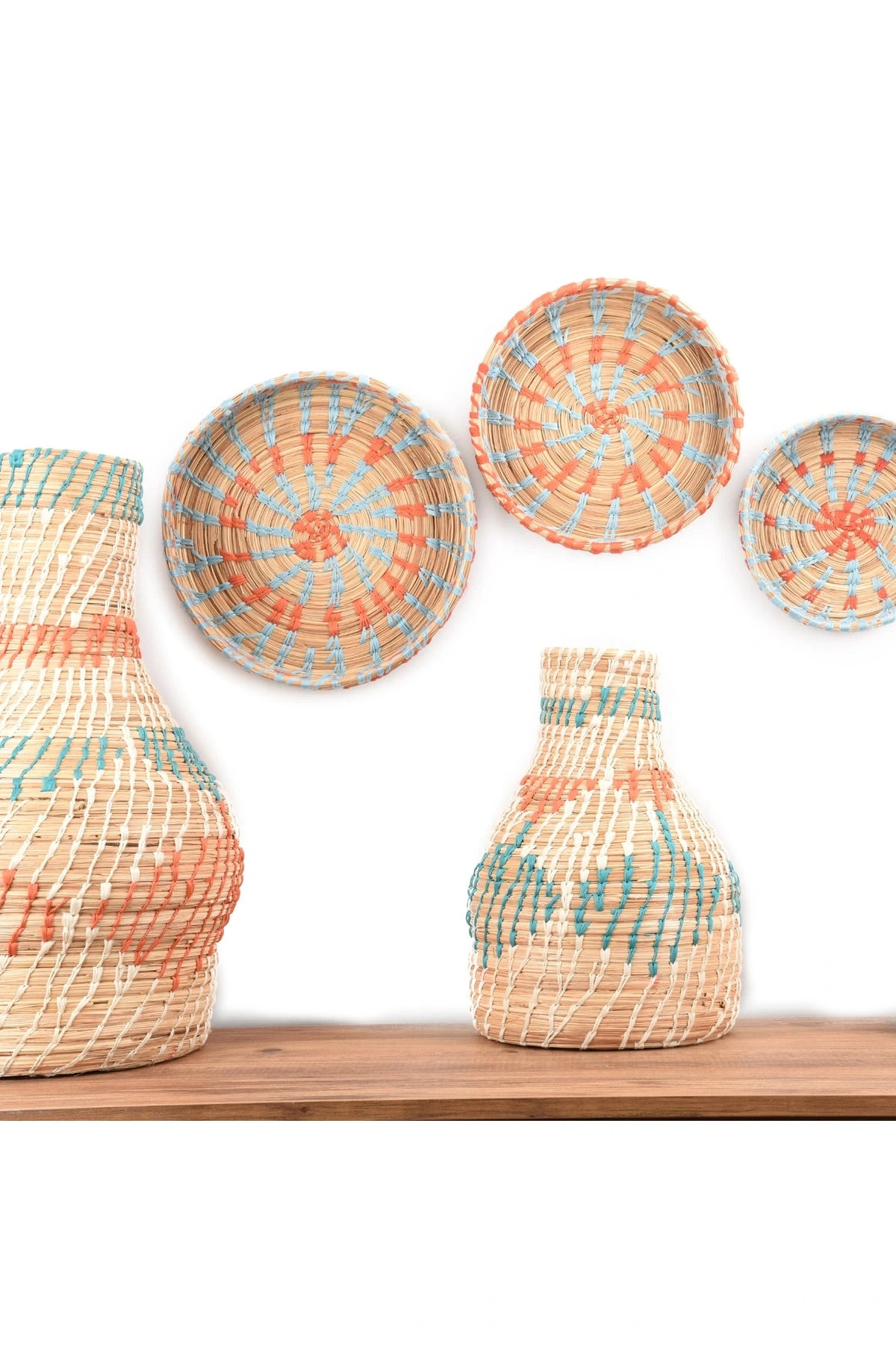 Bergenia Hasır Duvar Tabağı Seti