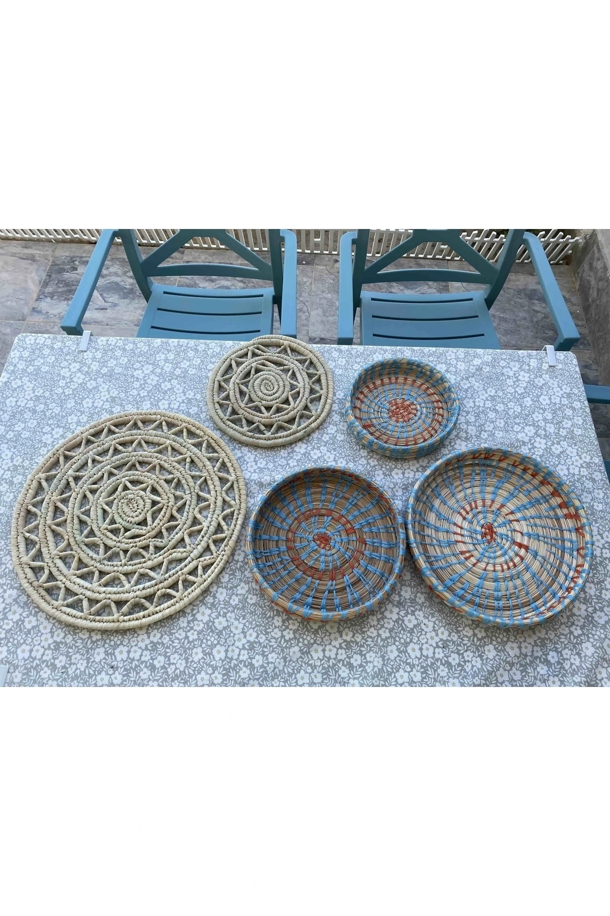 Bergenia Hasır Duvar Tabağı Seti