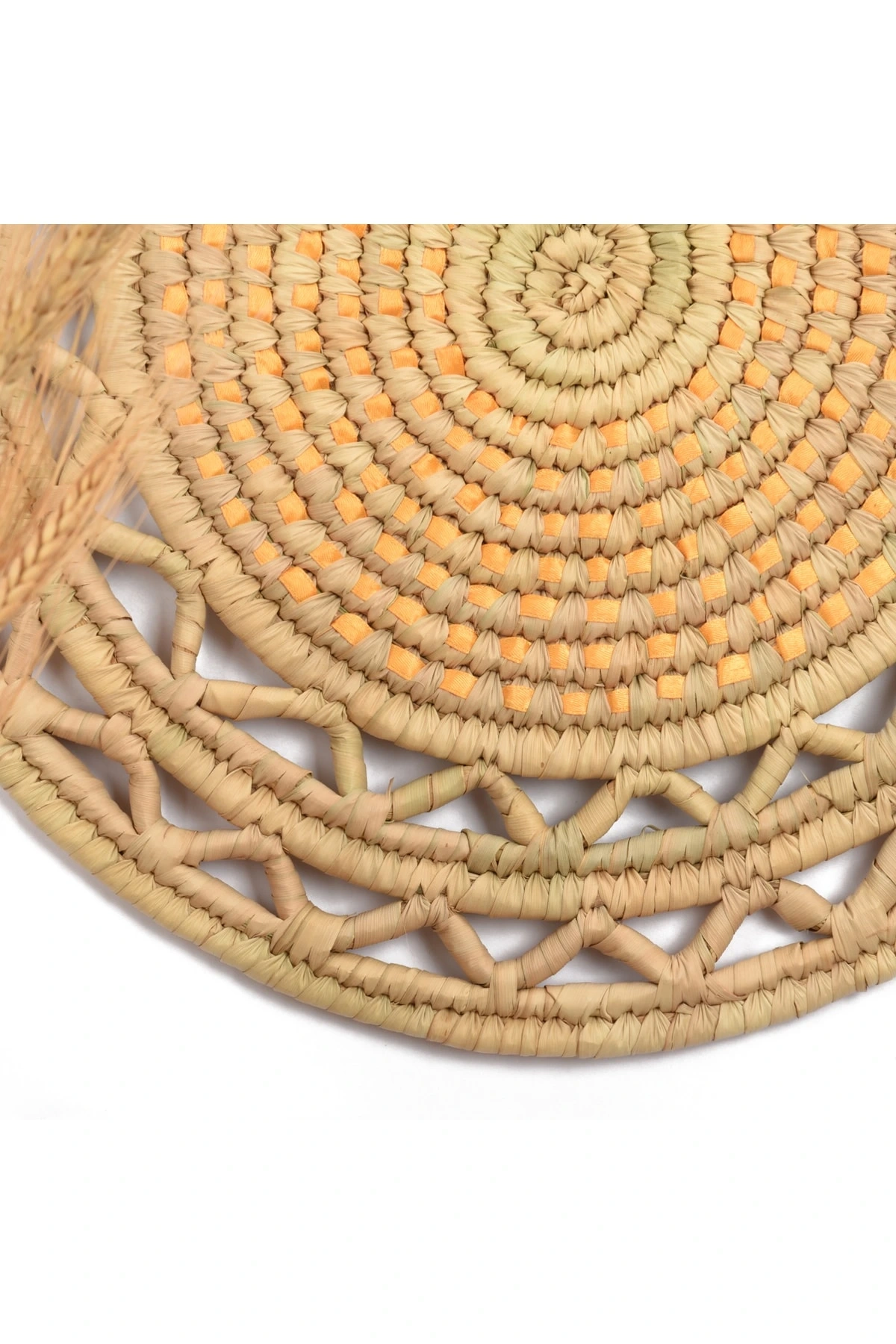 Vinca Hasır Duvar Tabağı_ Turuncu_ 40 Cm