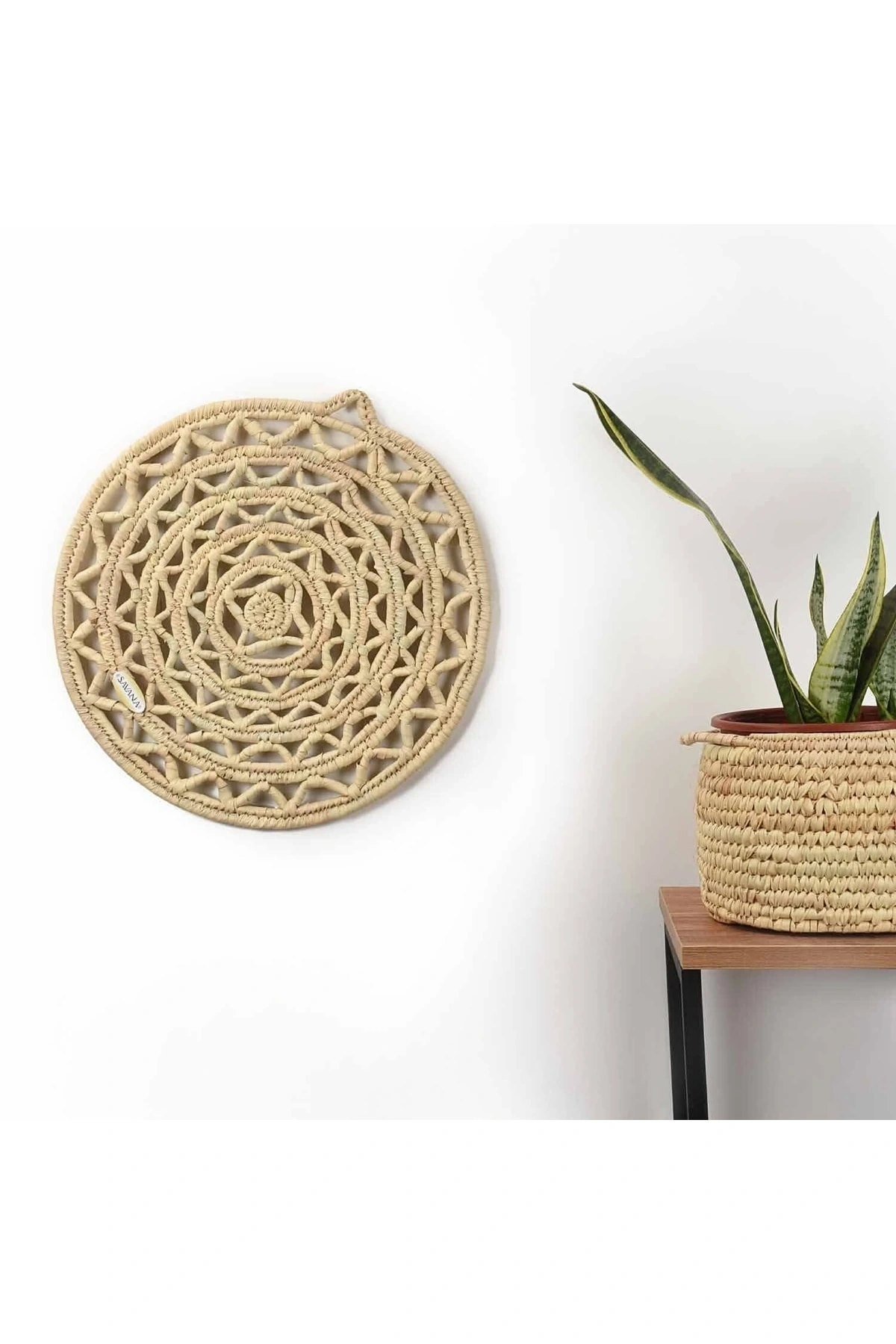 Prunus Hasır Duvar Tabağı_ 50 Cm