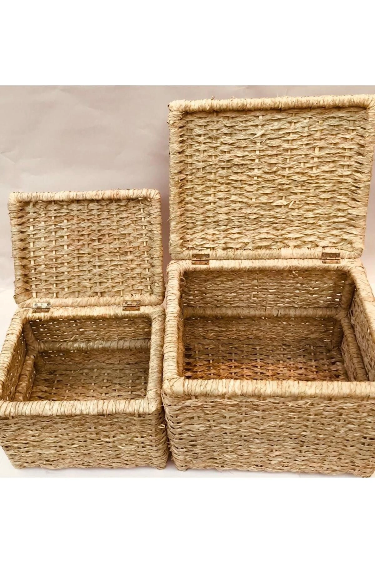 Adenium Hasır Çamaşır Sepeti_ 2li Set_ Genişlik 55 & 45 Cm