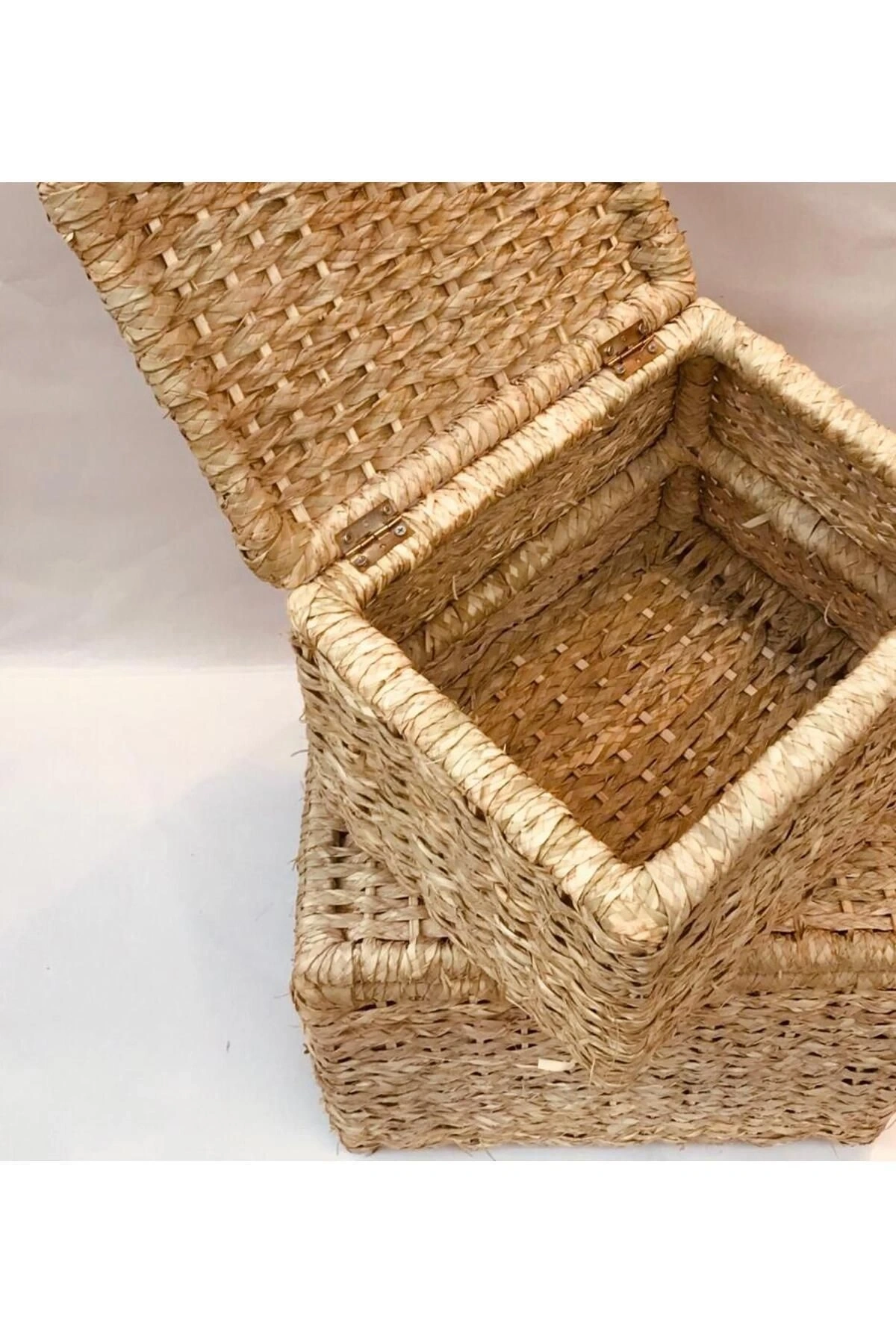 Adenium Hasır Çamaşır Sepeti_ 2li Set_ Genişlik 55 & 45 Cm