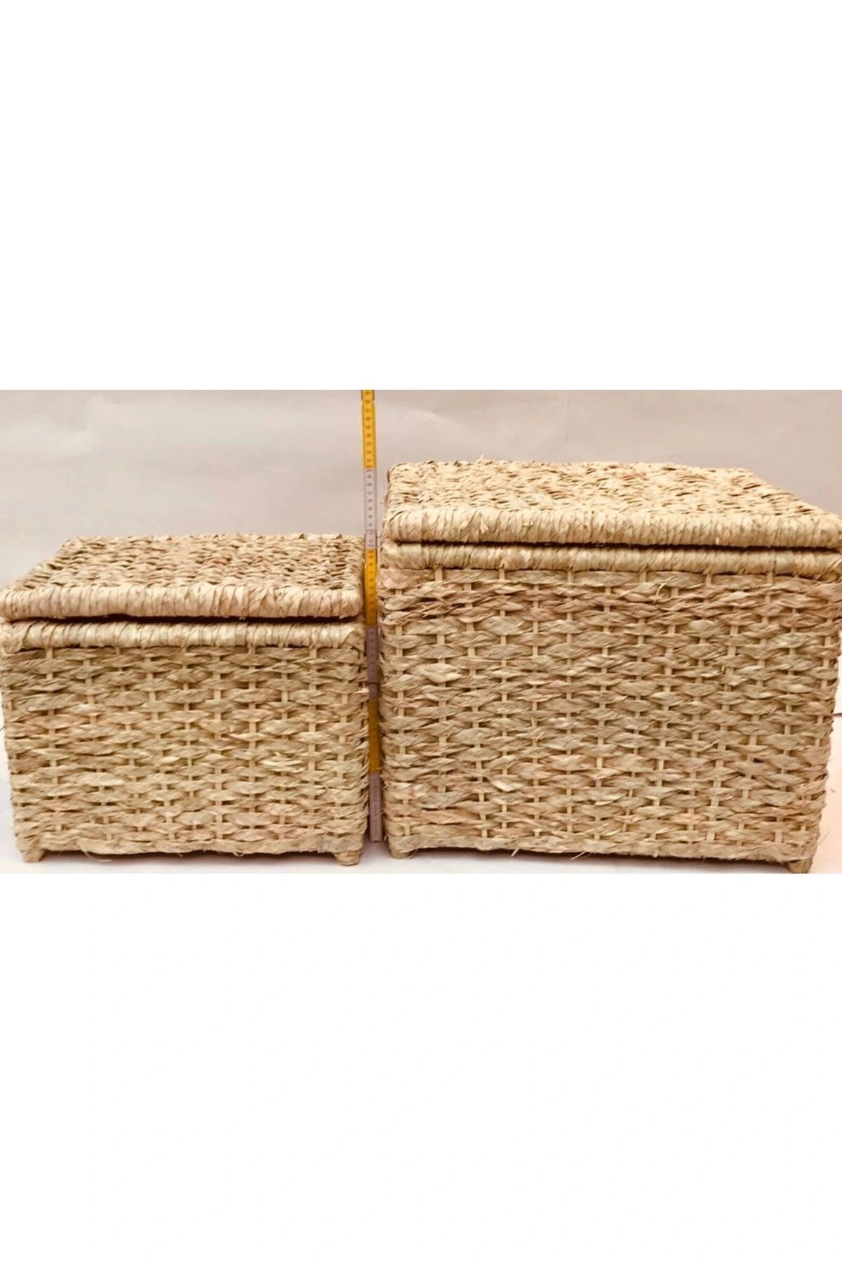 Adenium Hasır Çamaşır Sepeti_ 2li Set_ Genişlik 55 & 45 Cm