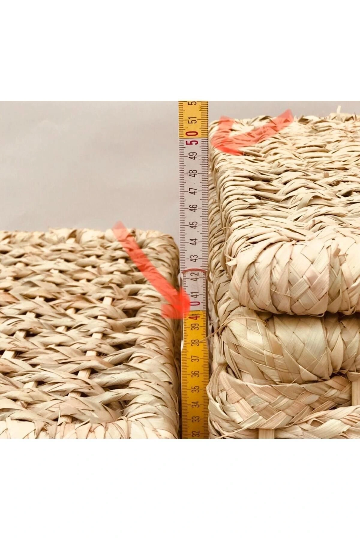 Adenium Hasır Çamaşır Sepeti_ 2li Set_ Genişlik 55 & 45 Cm