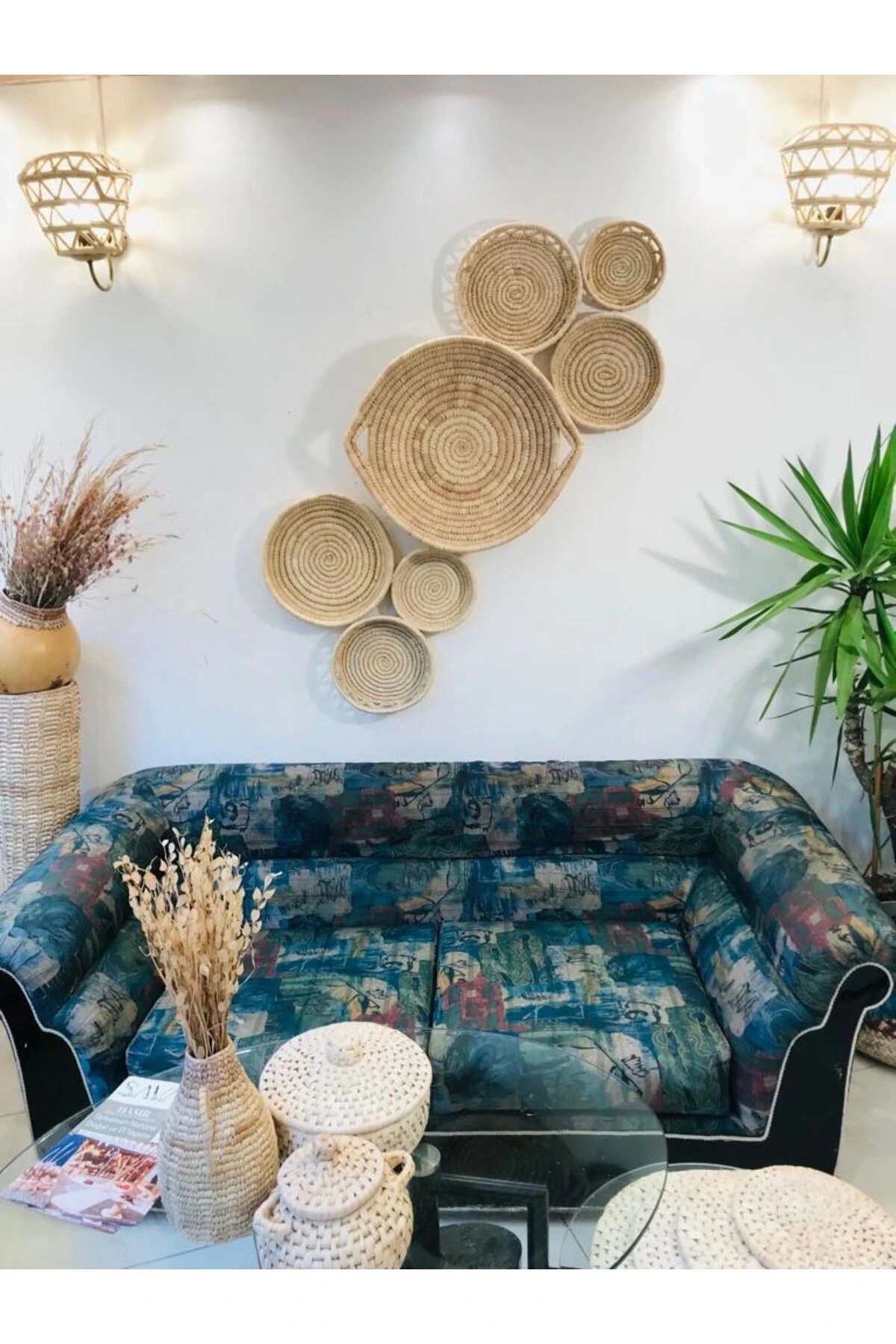 Carssula Hasır Duvar Tabağı Seti_ 7li set