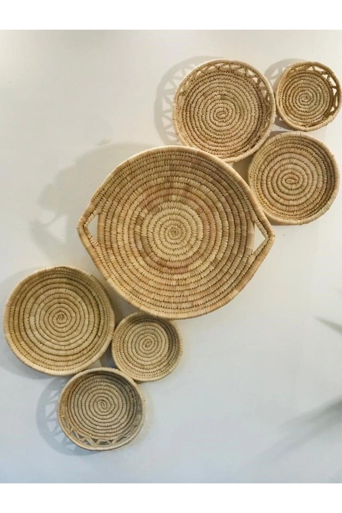 Carssula Hasır Duvar Tabağı Seti_ 7li set