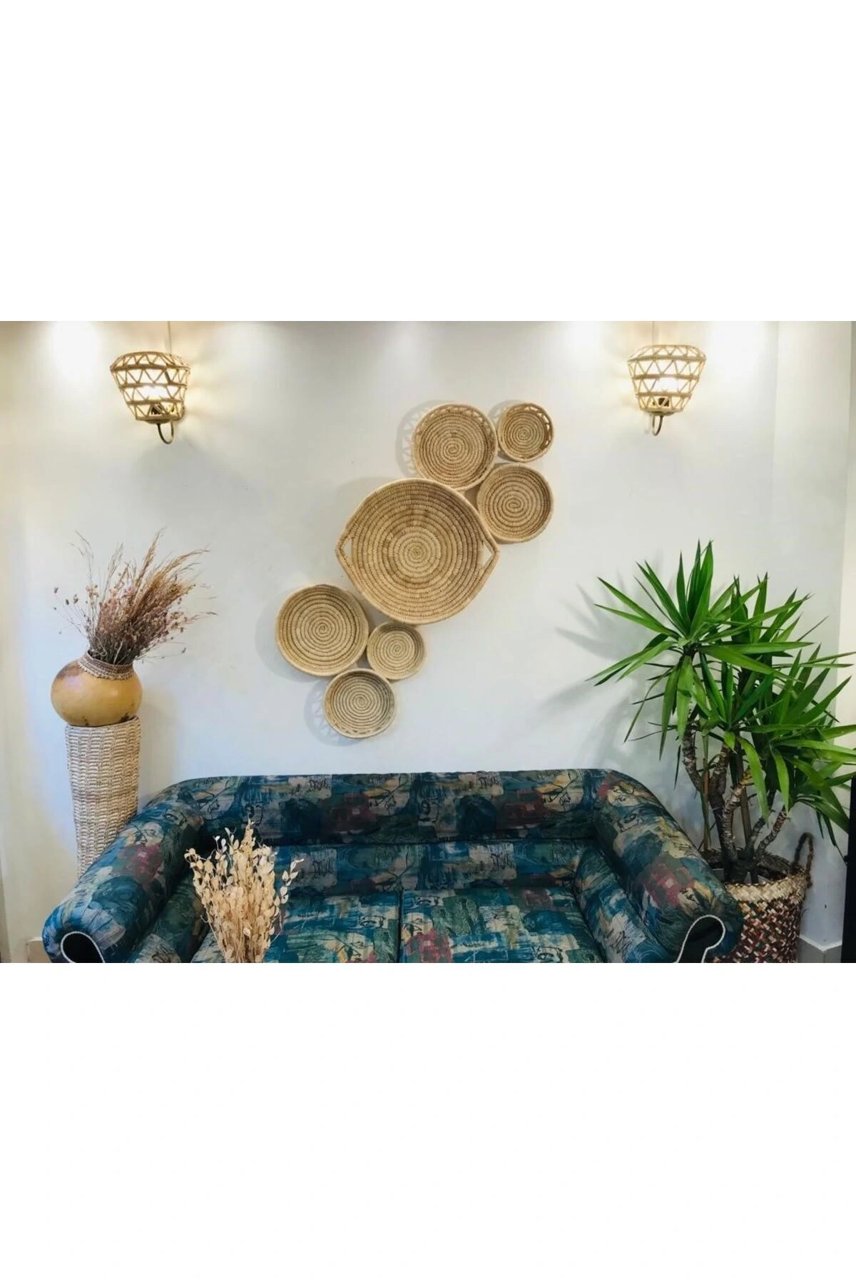 Carssula Hasır Duvar Tabağı Seti_ 7li set