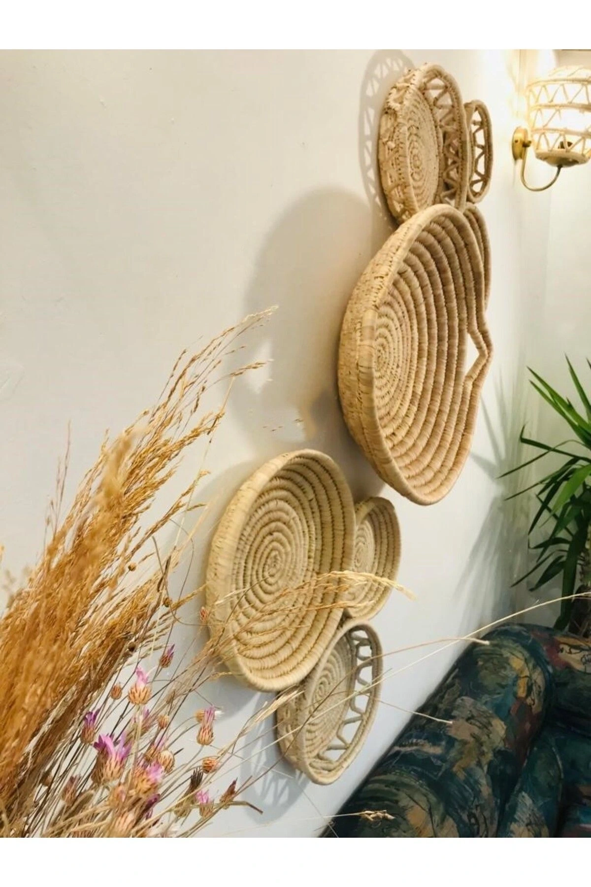 Carssula Hasır Duvar Tabağı Seti_ 7li set