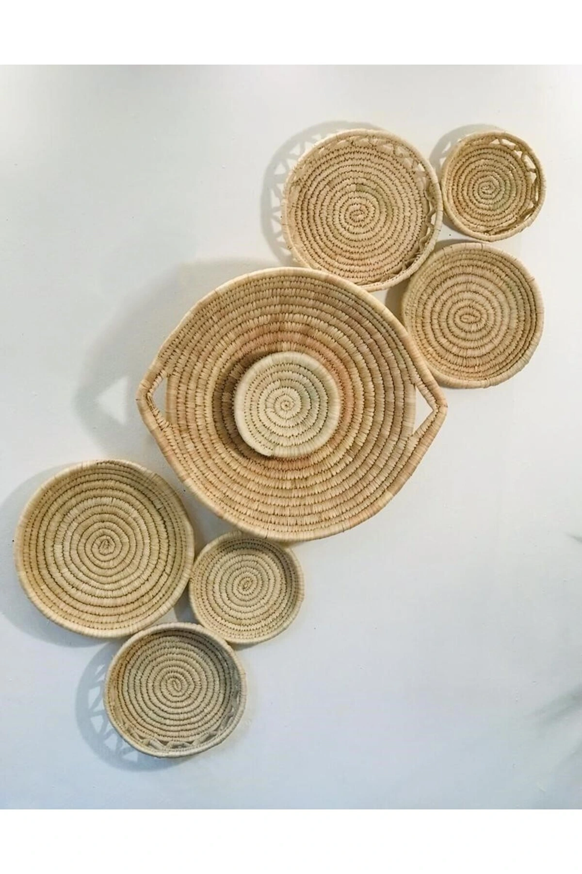 Carssula Hasır Duvar Tabağı Seti_ 8li set