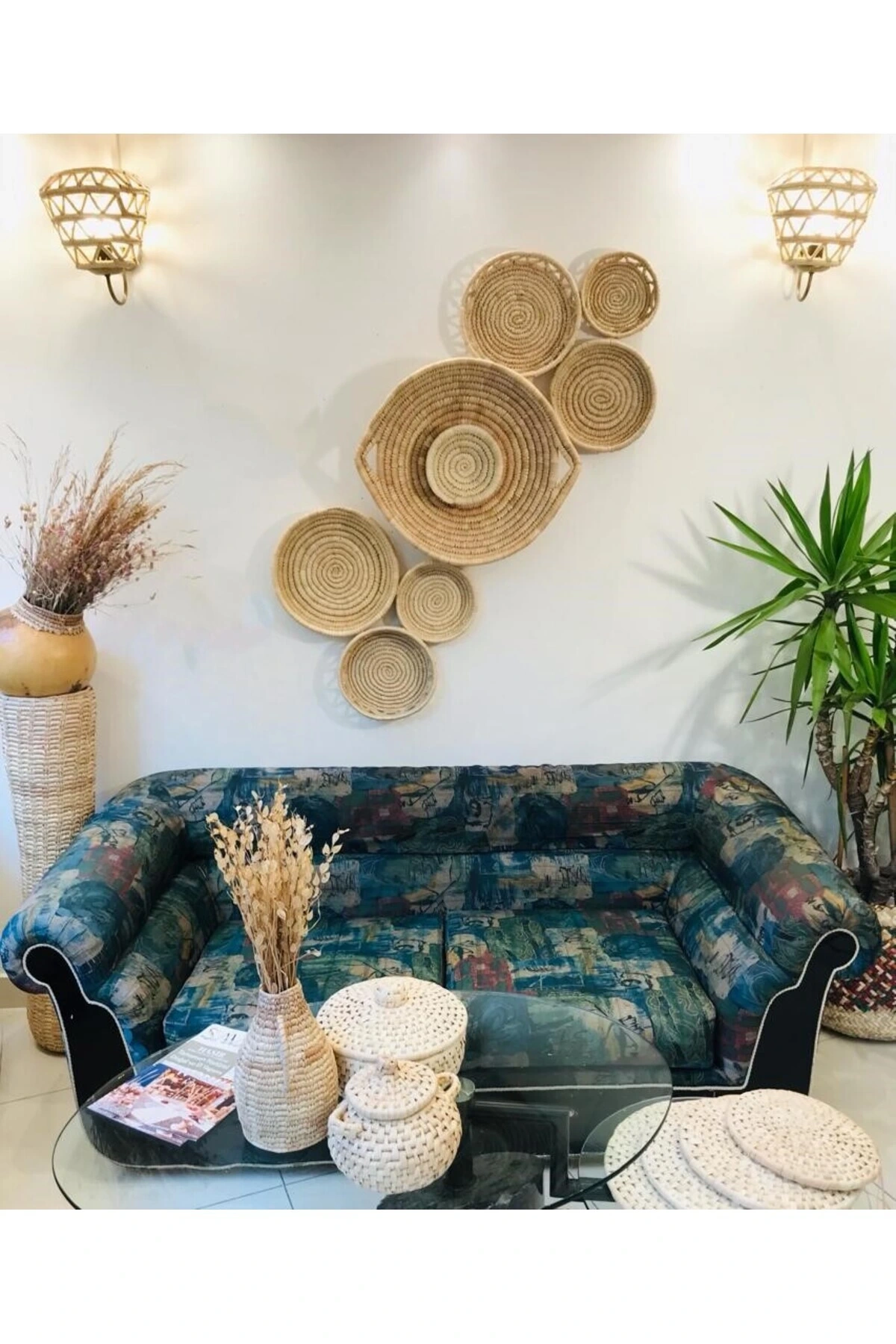 Carssula Hasır Duvar Tabağı Seti_ 8li set