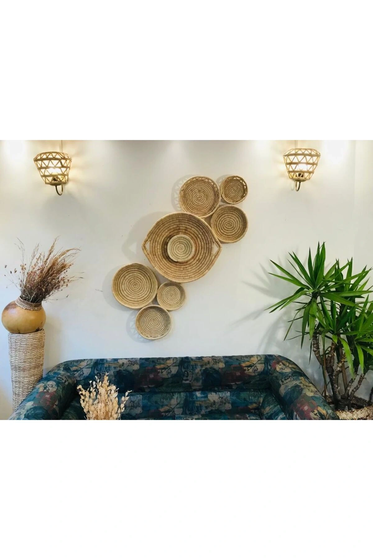 Carssula Hasır Duvar Tabağı Seti_ 8li set