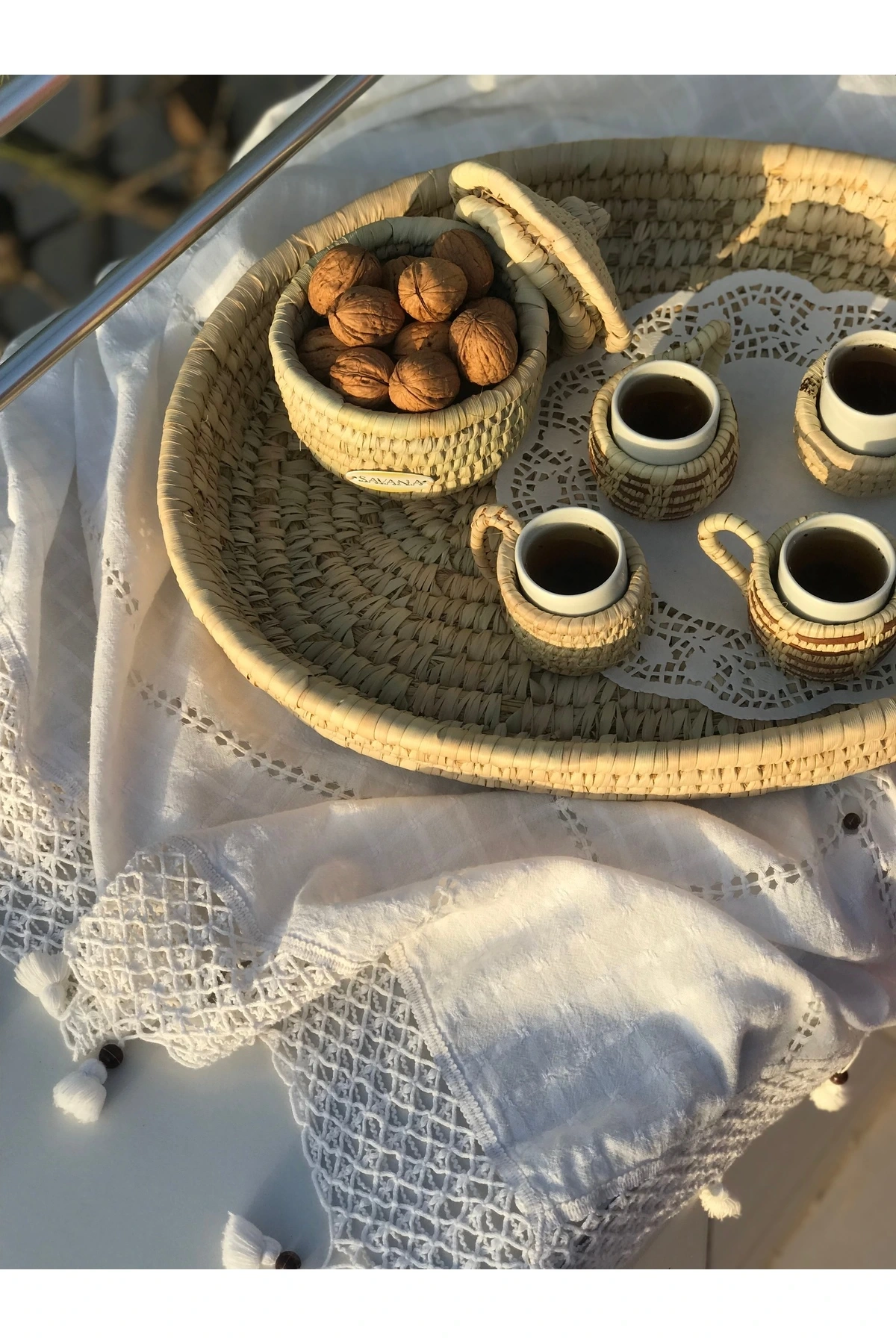 Vanilla Hasır Türk Kahvesi Bardağı (6 parça) _ 6lı set