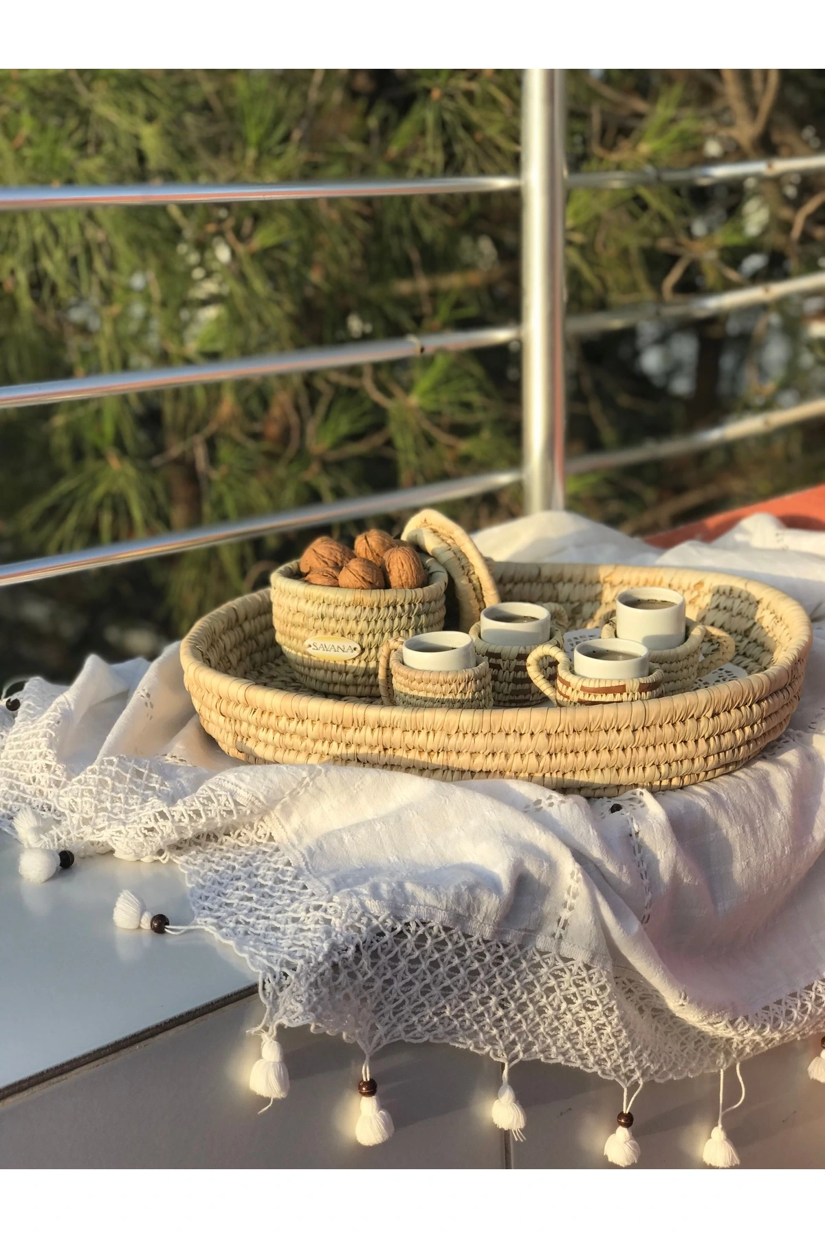 Vanilla Hasır Türk Kahvesi Bardağı (6 parça) _ 6lı set