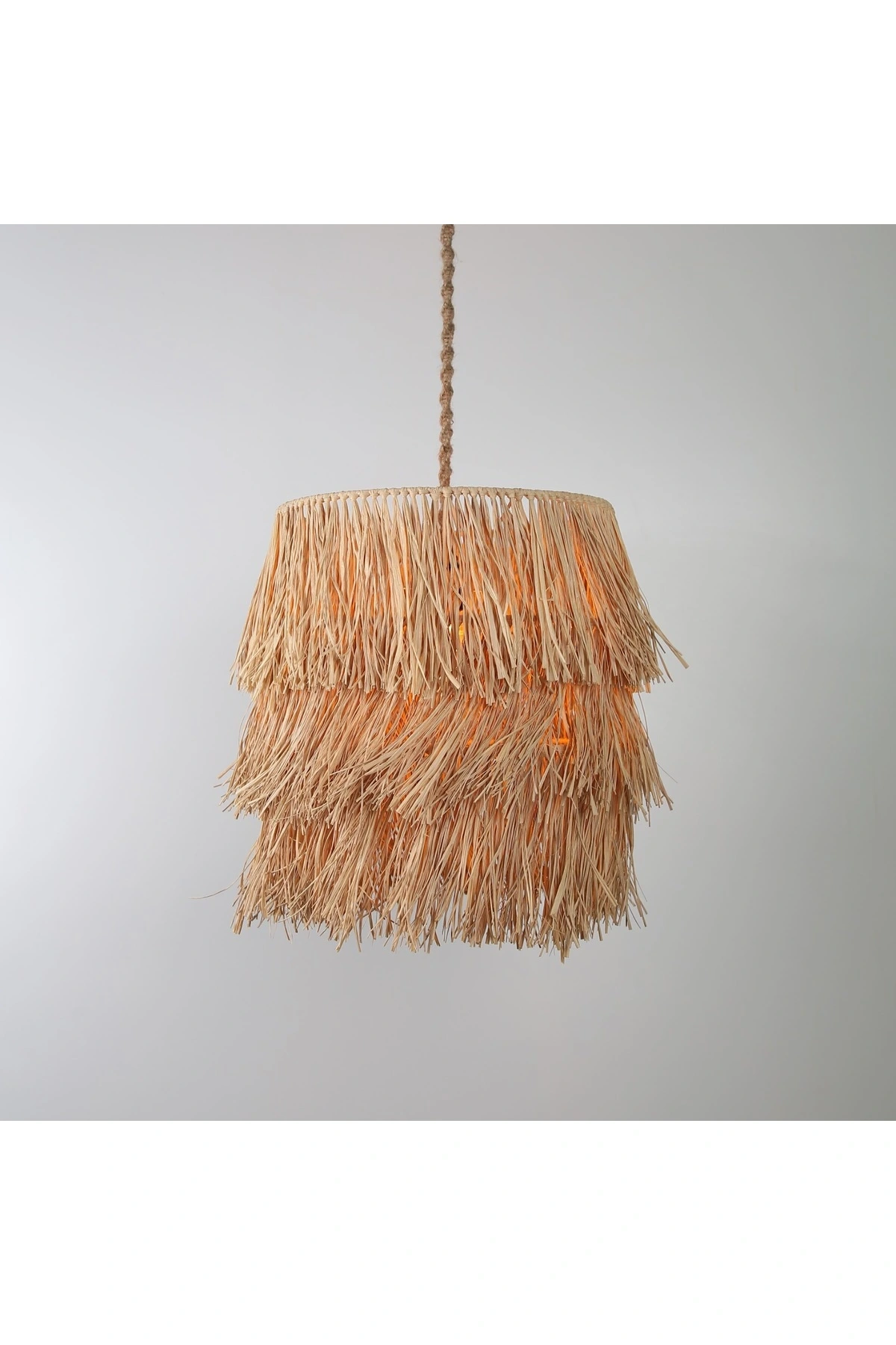 SARKIT & AVİZE , RAFYA AVİZE , AYDINLATMA 35 CM