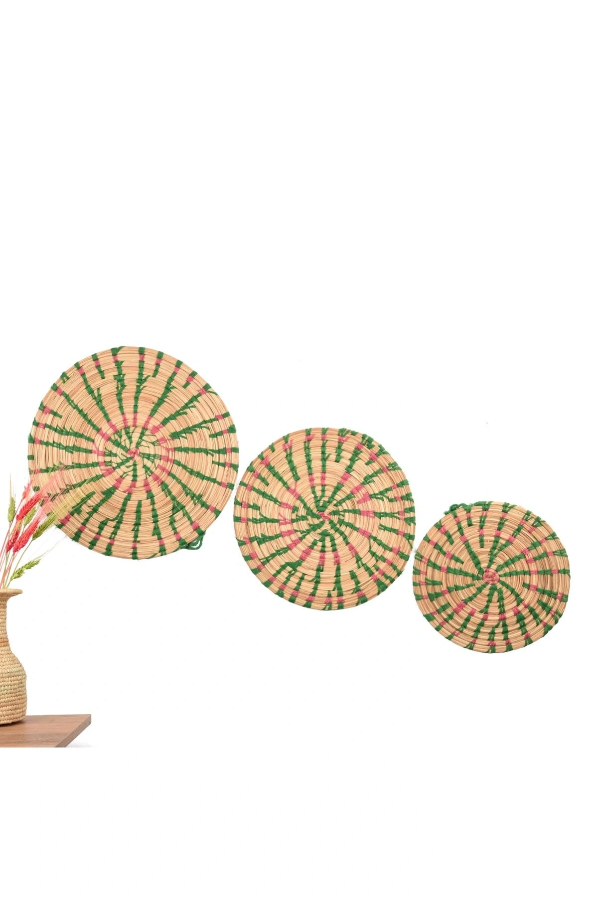 Acacia Hasır Duvar Süsü Seti _ 3 Lü