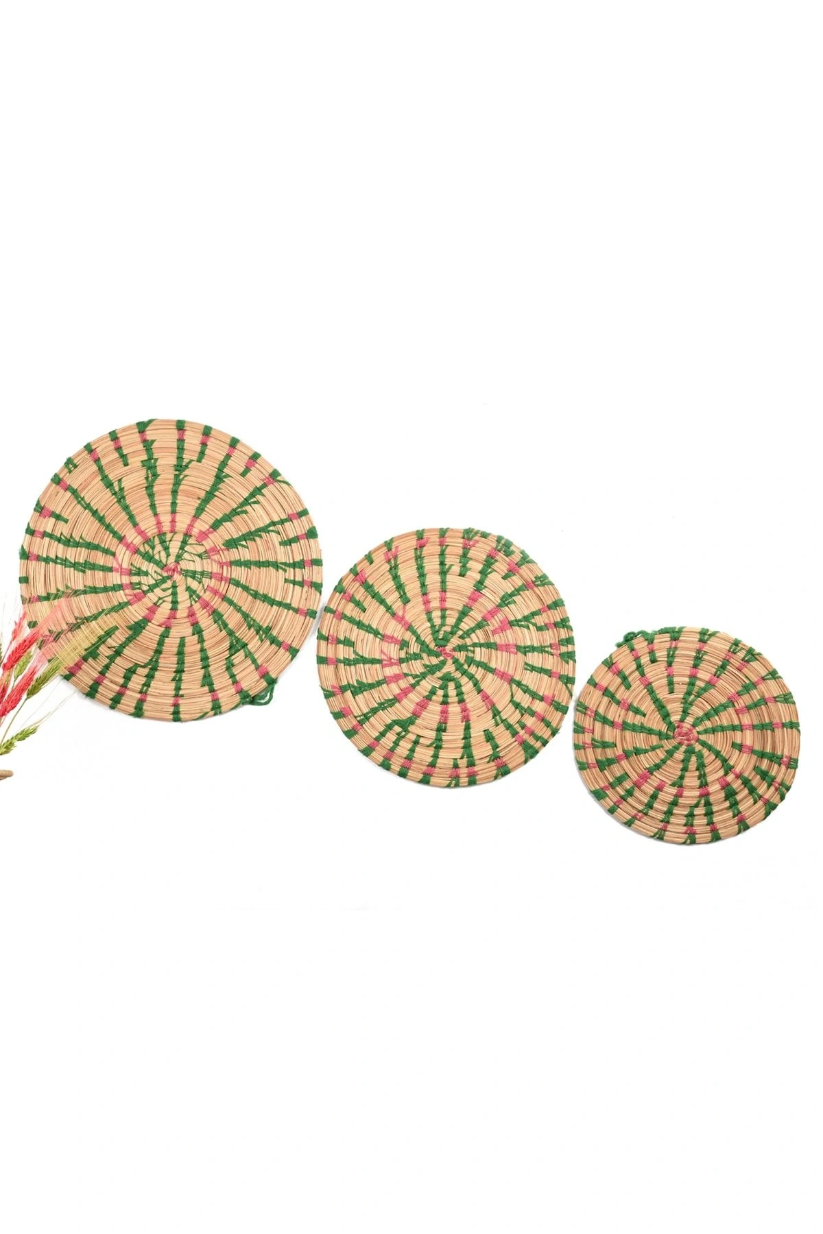 Acacia Hasır Duvar Süsü Seti _ 3 Lü