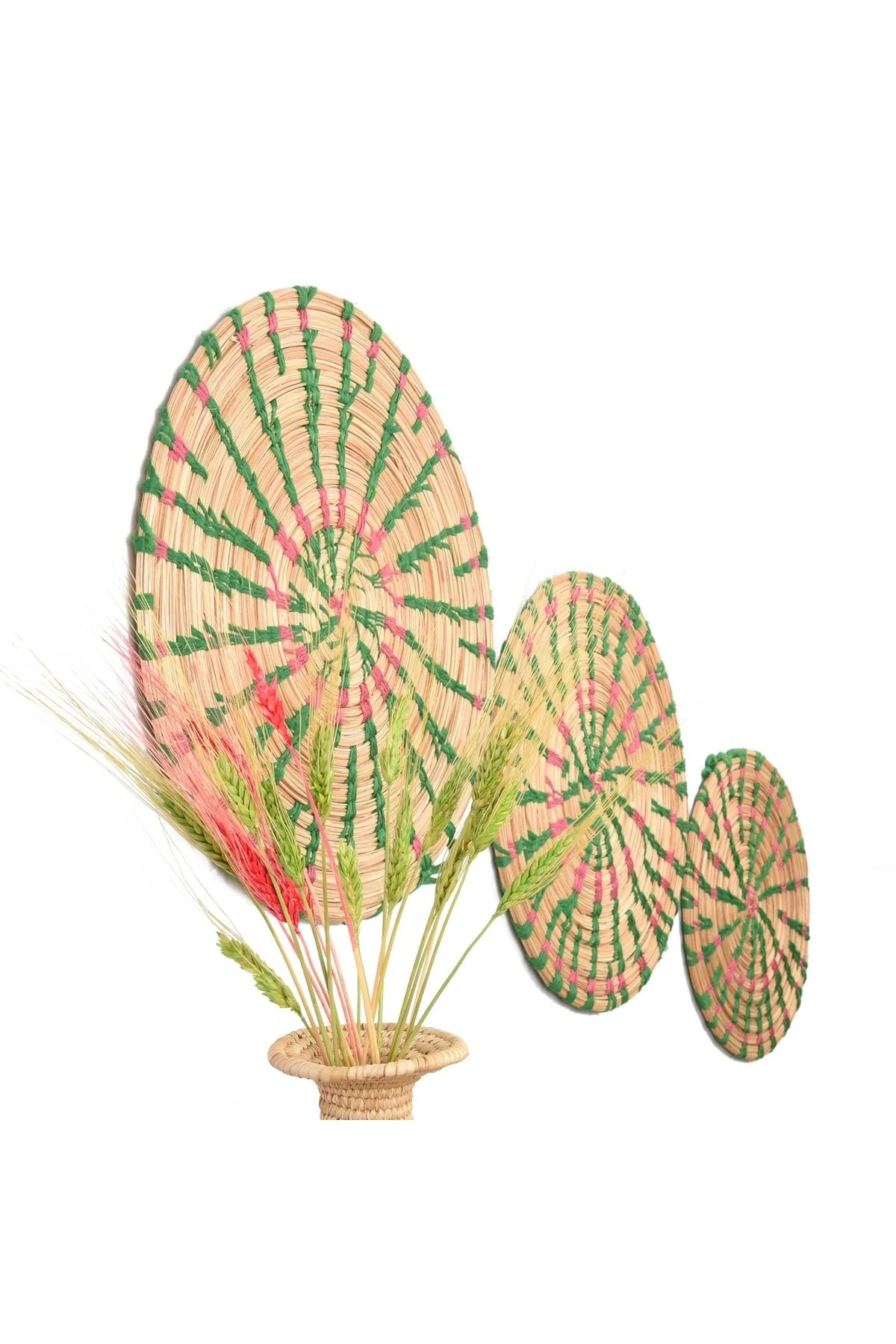 Acacia Hasır Duvar Süsü Seti _ 3 Lü