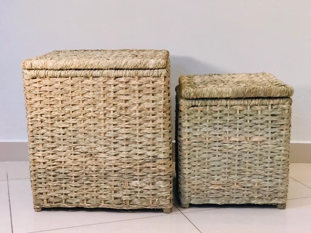 Adenium Hasır Çamaşır Sepeti _ 2li set