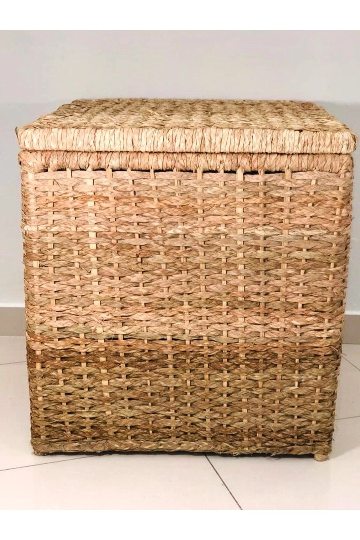 Adenium hasır Kapaklı Sandık /Düzenleyici/çamaşır Sepeti/oyuncak Sepeti 75x70x70