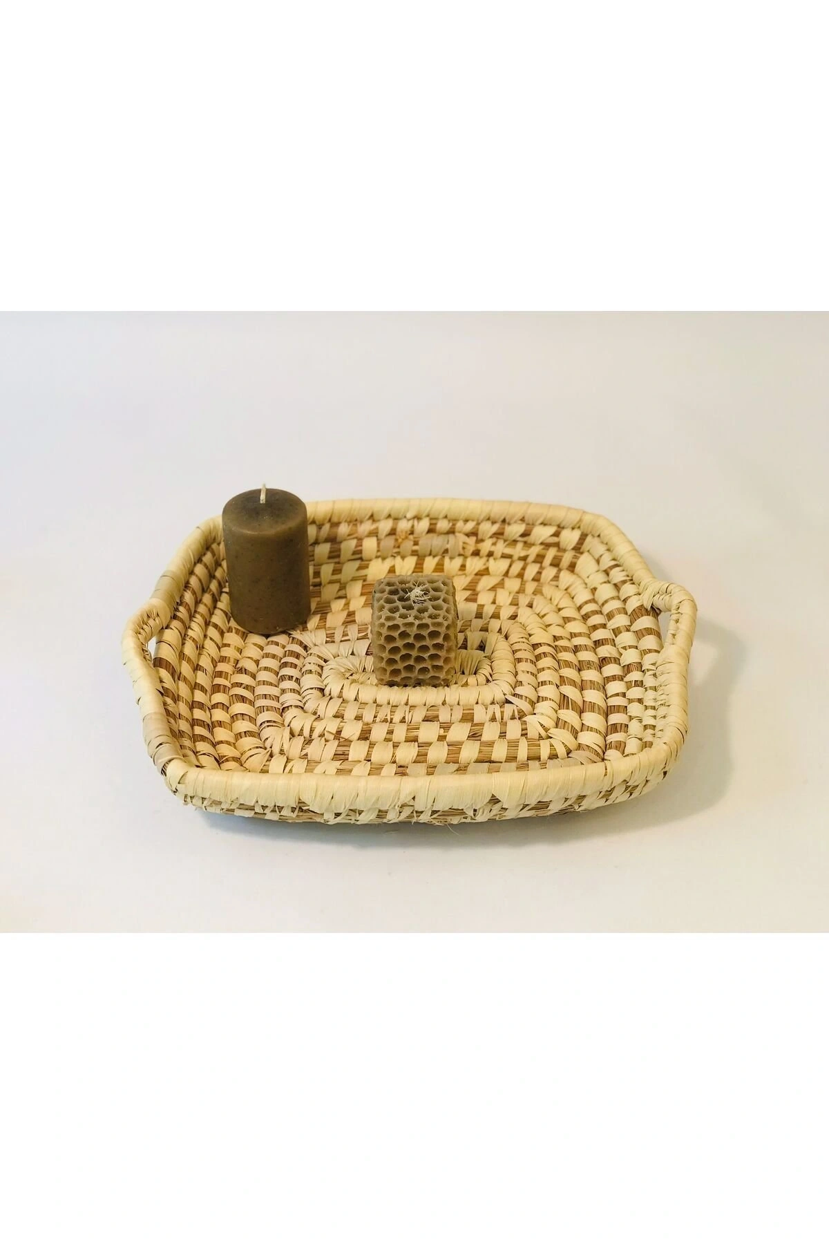 Azıbo Hasır Ev Dekor Tepsi