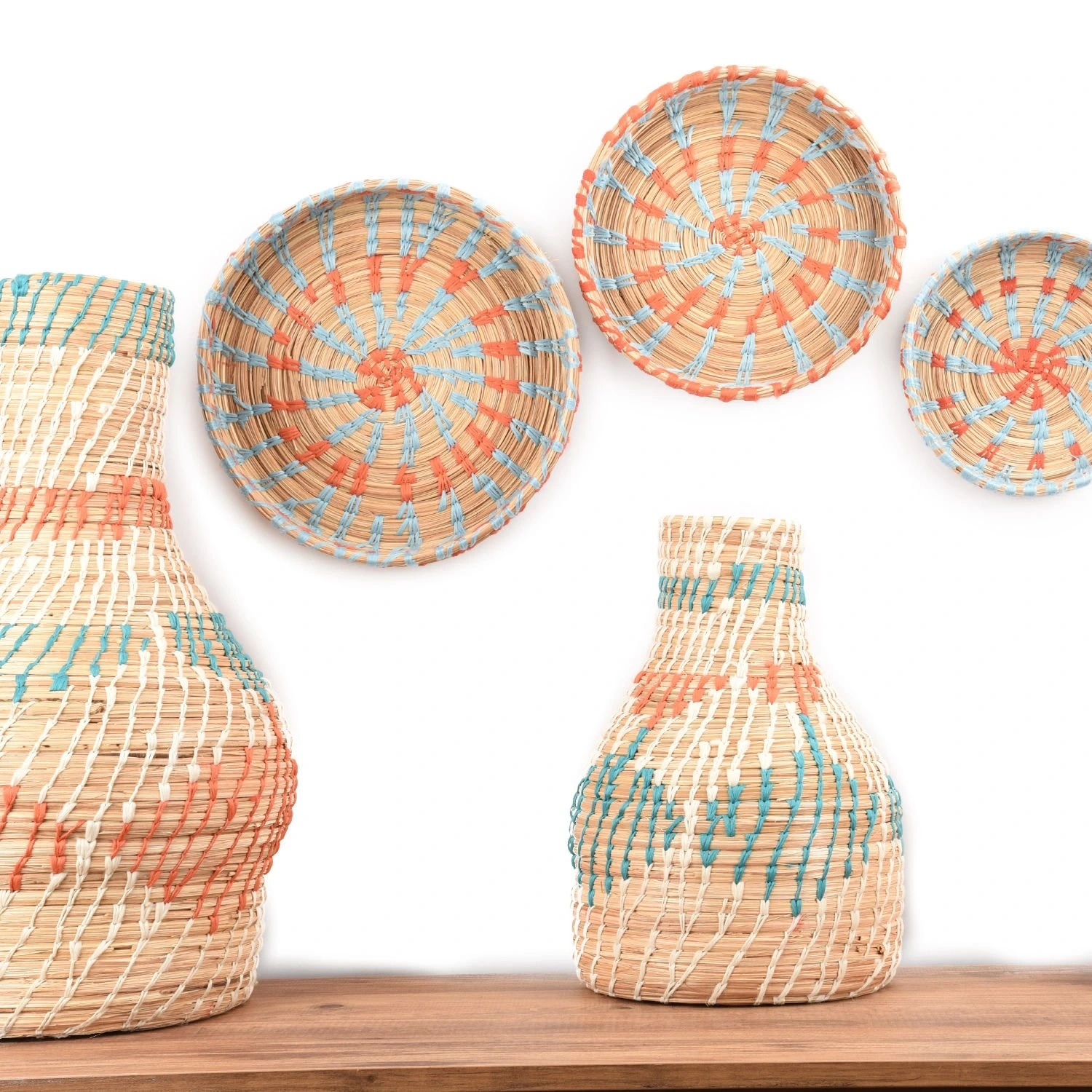 Bergenia Hasır Duvar Tabağı Seti