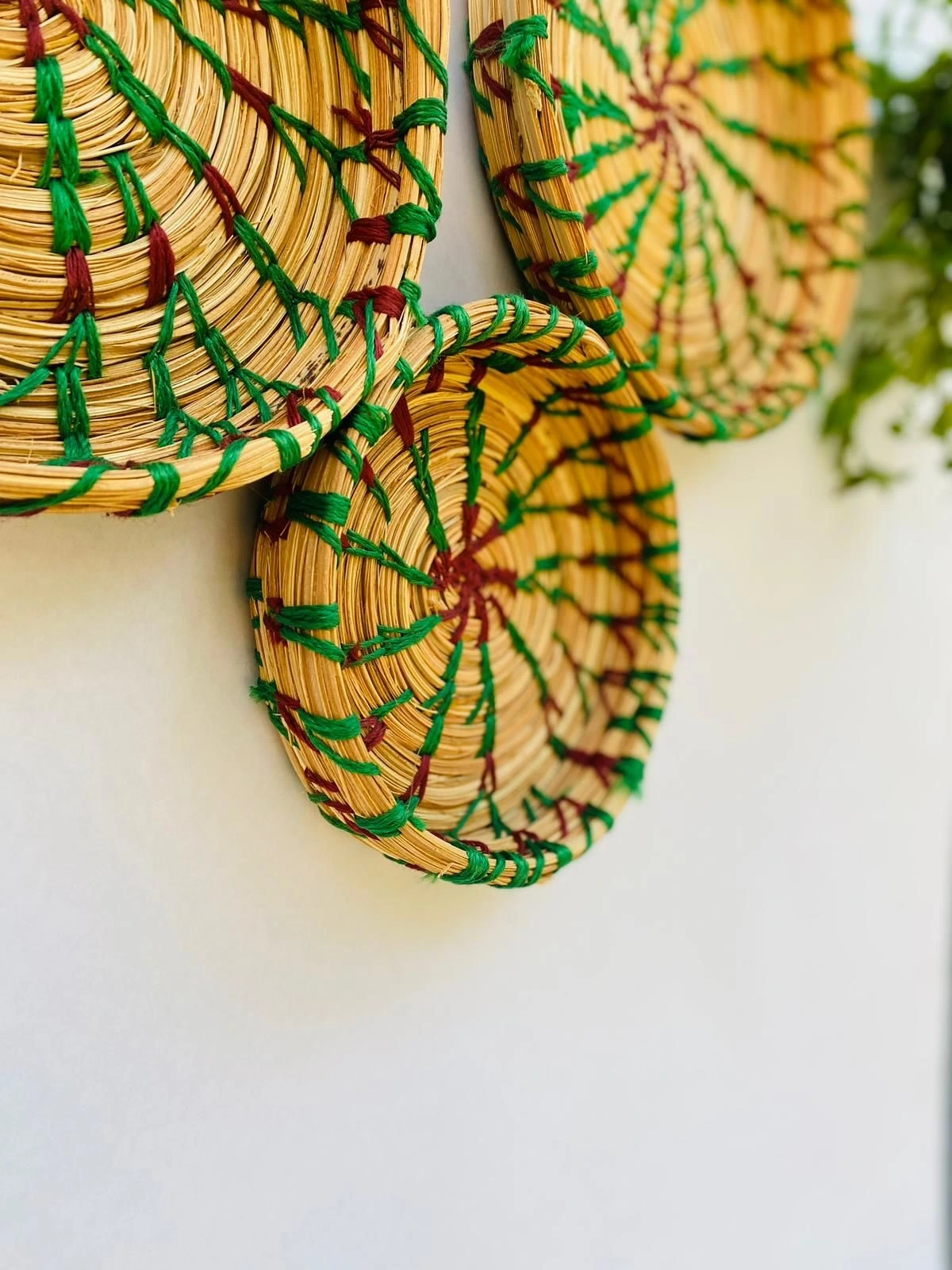 Bergenia Hasır Duvar Tabağı Seti