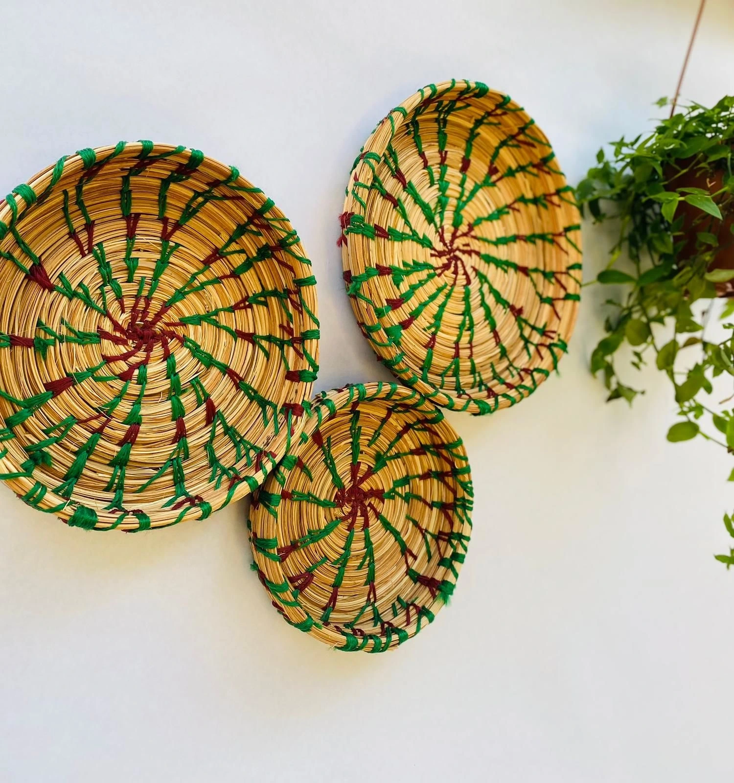 Bergenia Hasır Duvar Tabağı Seti