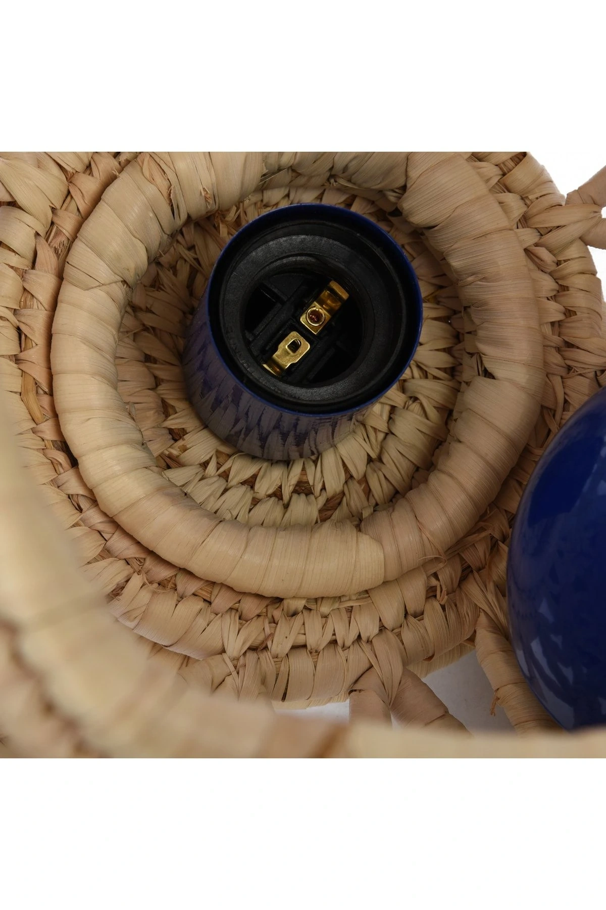 Calla Hasır Tavan Aydınlatma_ Mavi